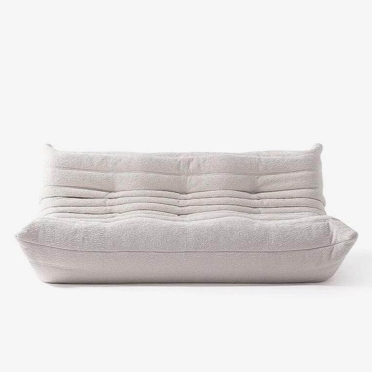 Togo Three Seater Sofa Interior Moderna Pearl White Boucle