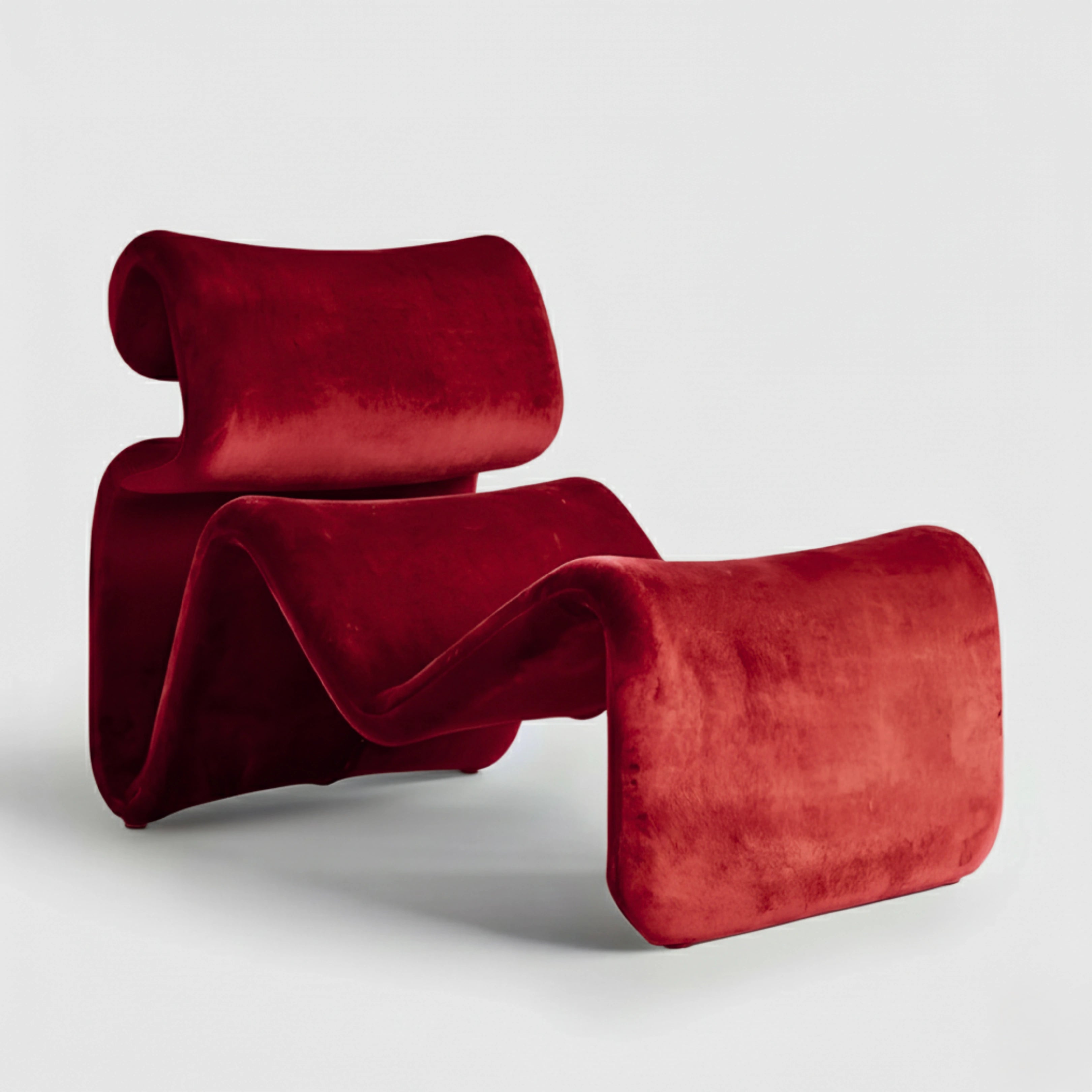 Etcetera Lounge Chair Chair Interior Moderna Chair Only Ruby Red