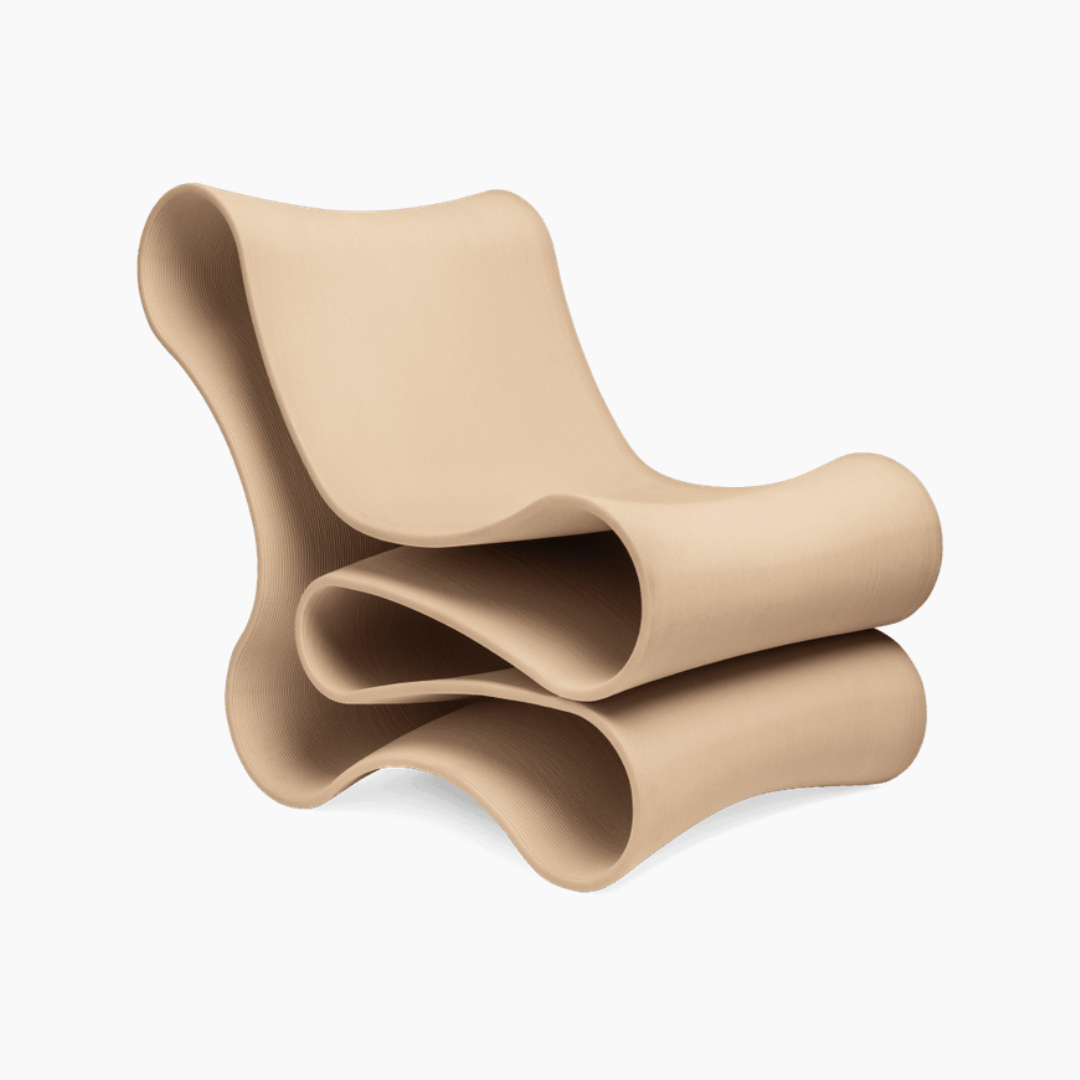 Reform Chair Chair Interior Moderna 3D Printed Wood Composite