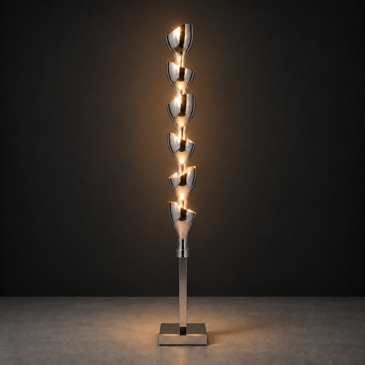 Floral Floor Lamp | Silver Lamp Interior Moderna New