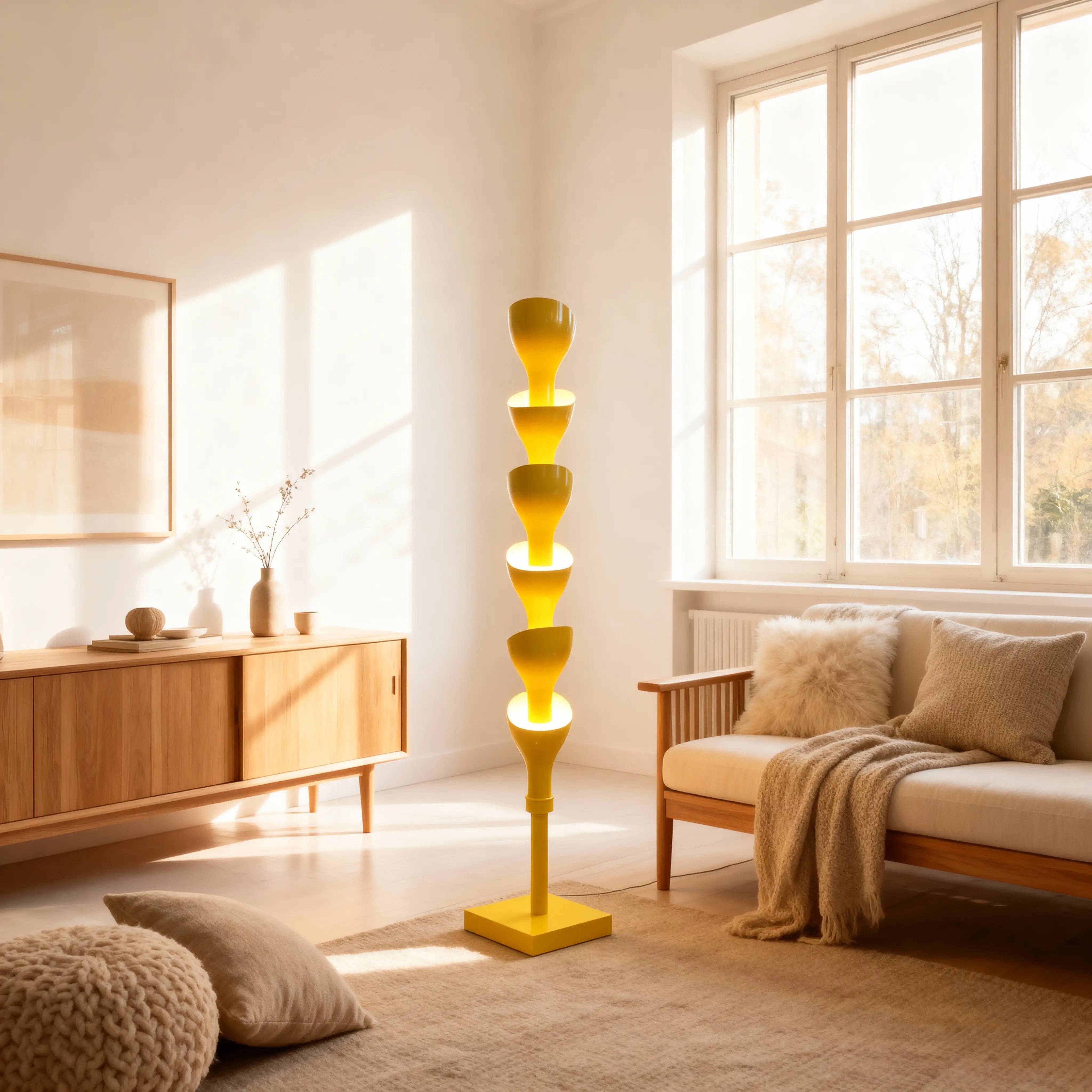 Floral Floor Lamp Lamp Interior Moderna Yellow (Pre-Order)