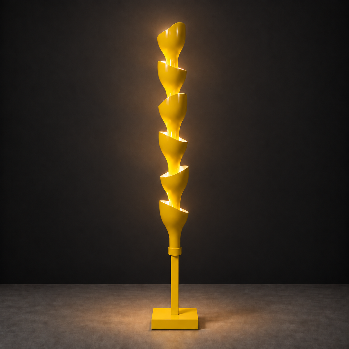 Floral Floor Lamp | Yellow Lamp Interior Moderna New