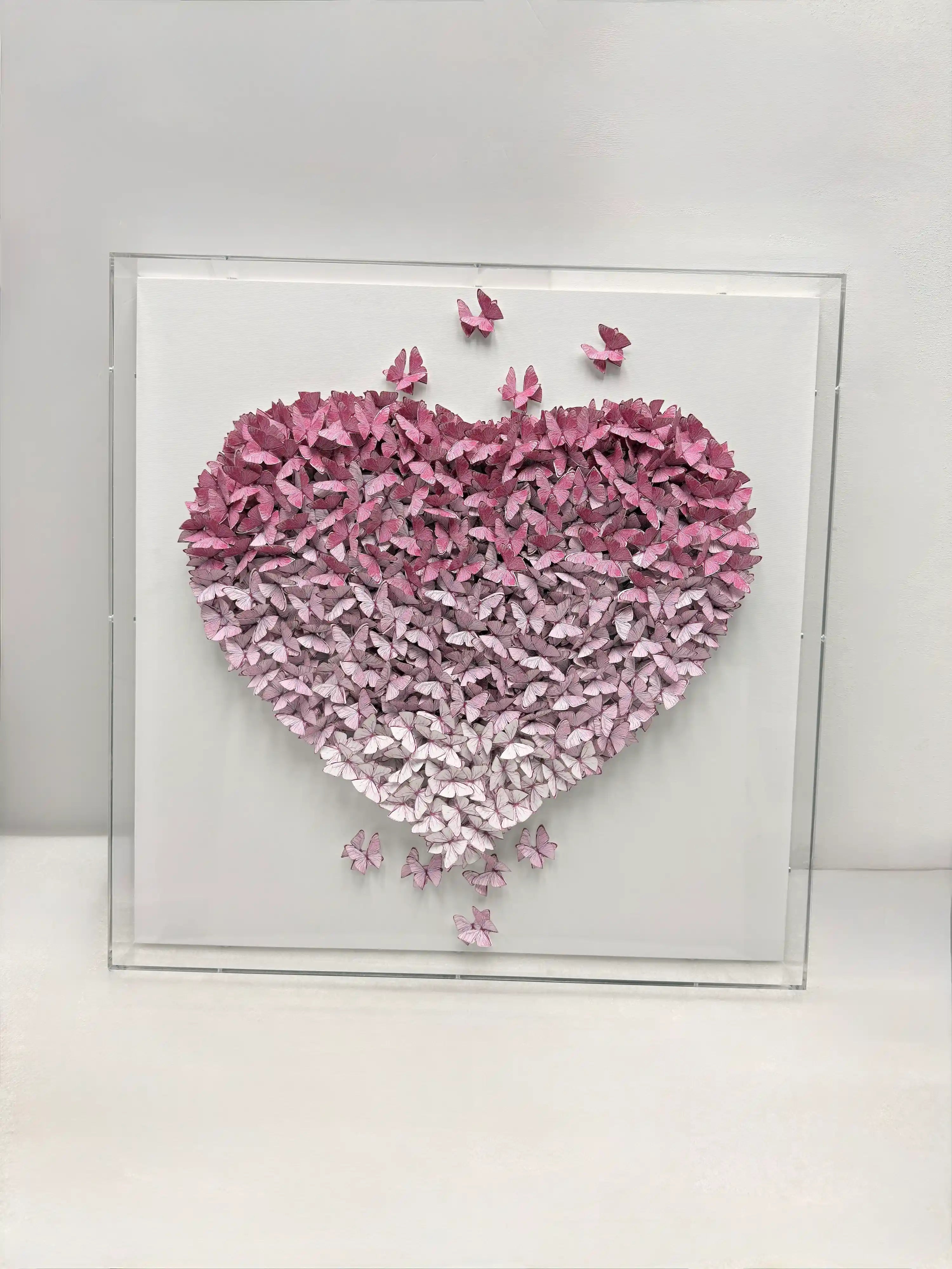 Gathered Ascent | Pink Wall Art Jianzhi