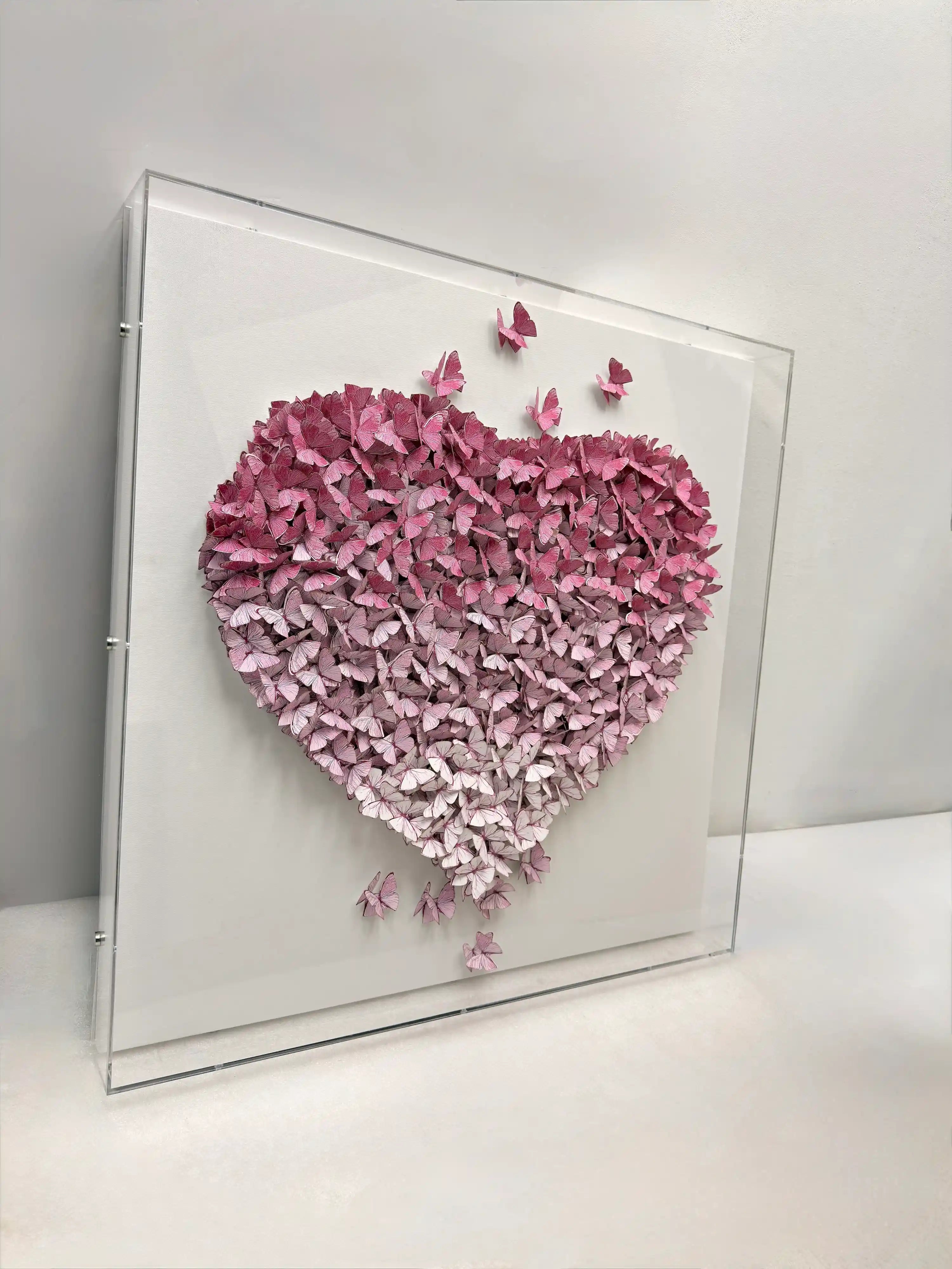 Gathered Ascent | Pink Wall Art Jianzhi