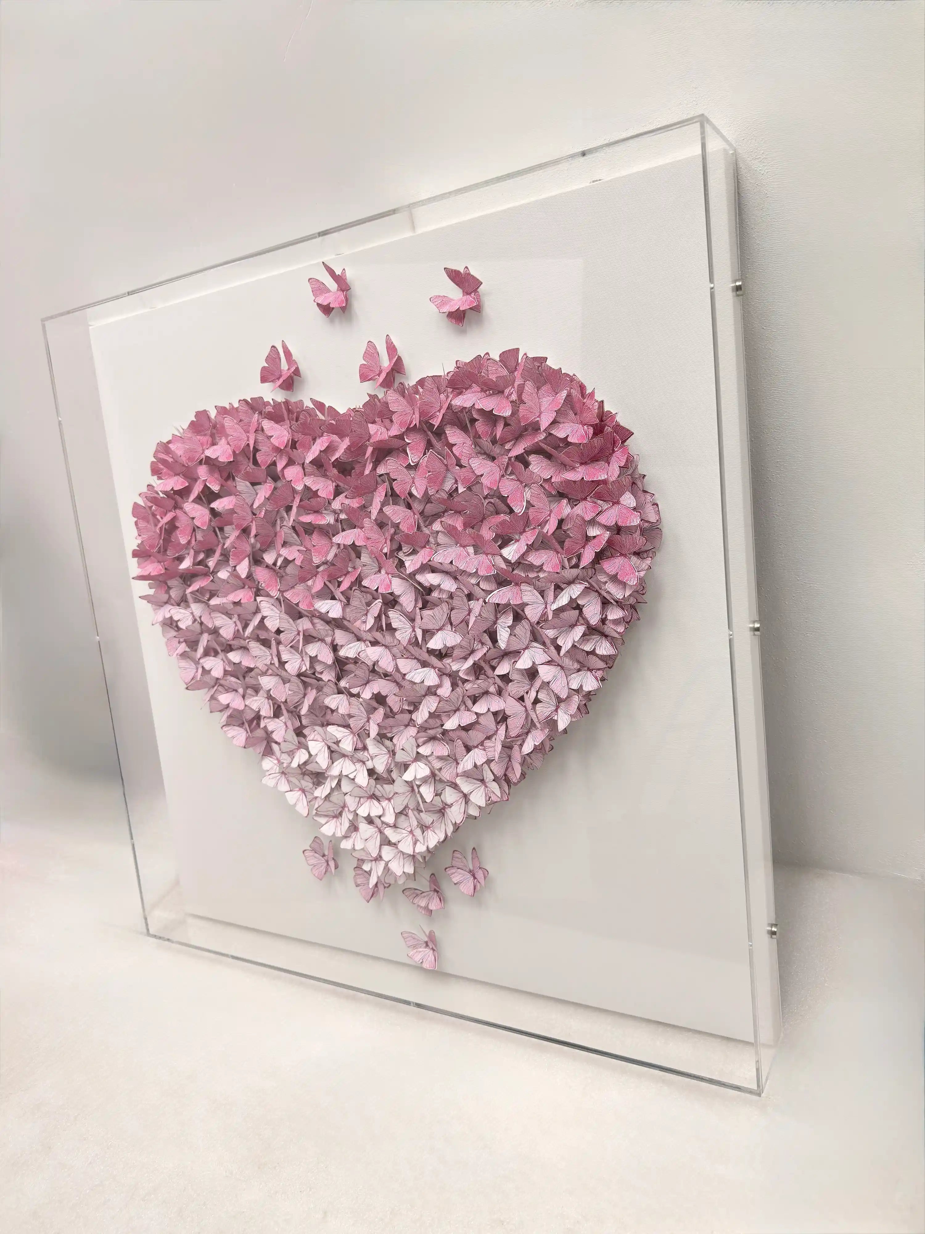 Gathered Ascent | Pink Wall Art Jianzhi