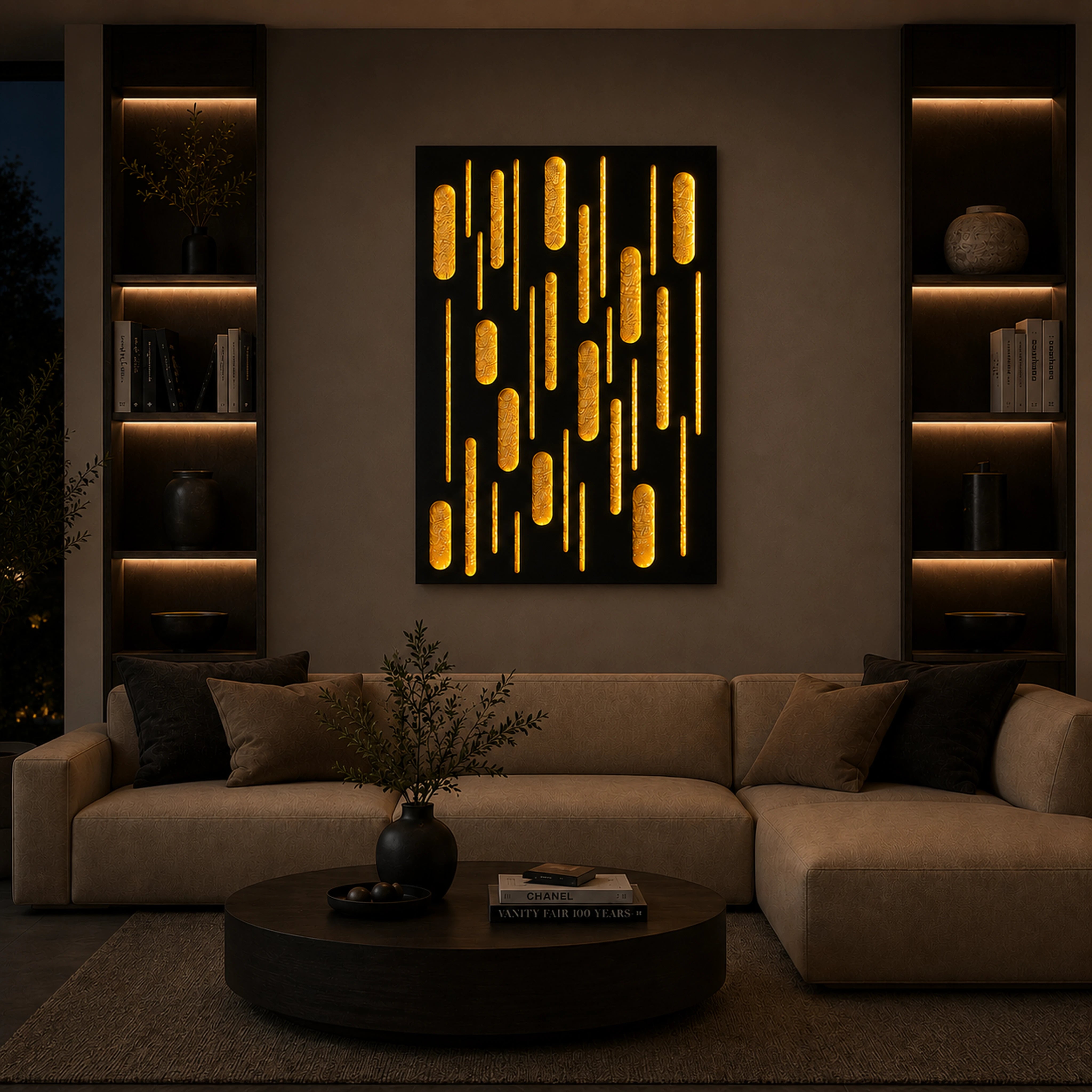 Gilded Descent Wall Art Interior Moderna