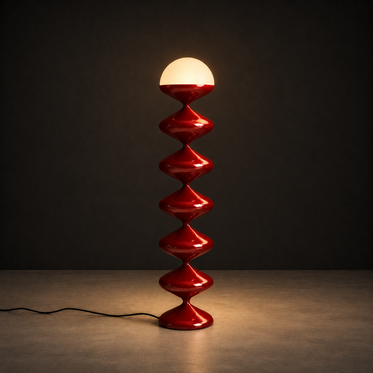 Gourd Floor Lamp | Deep Red Lamp Interior Moderna New