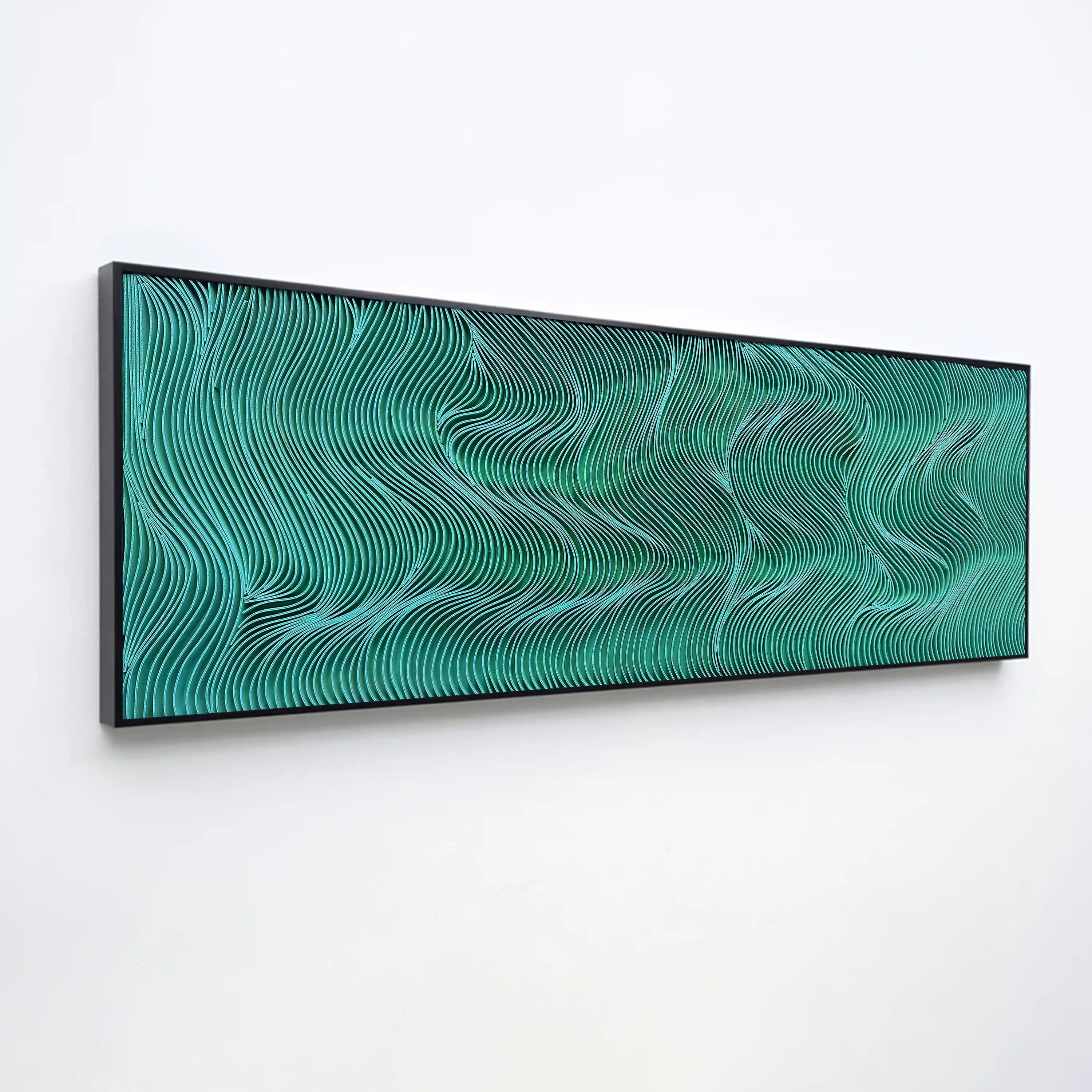 Spectral Currents | Verdant Drift Wall Art Jianzhi