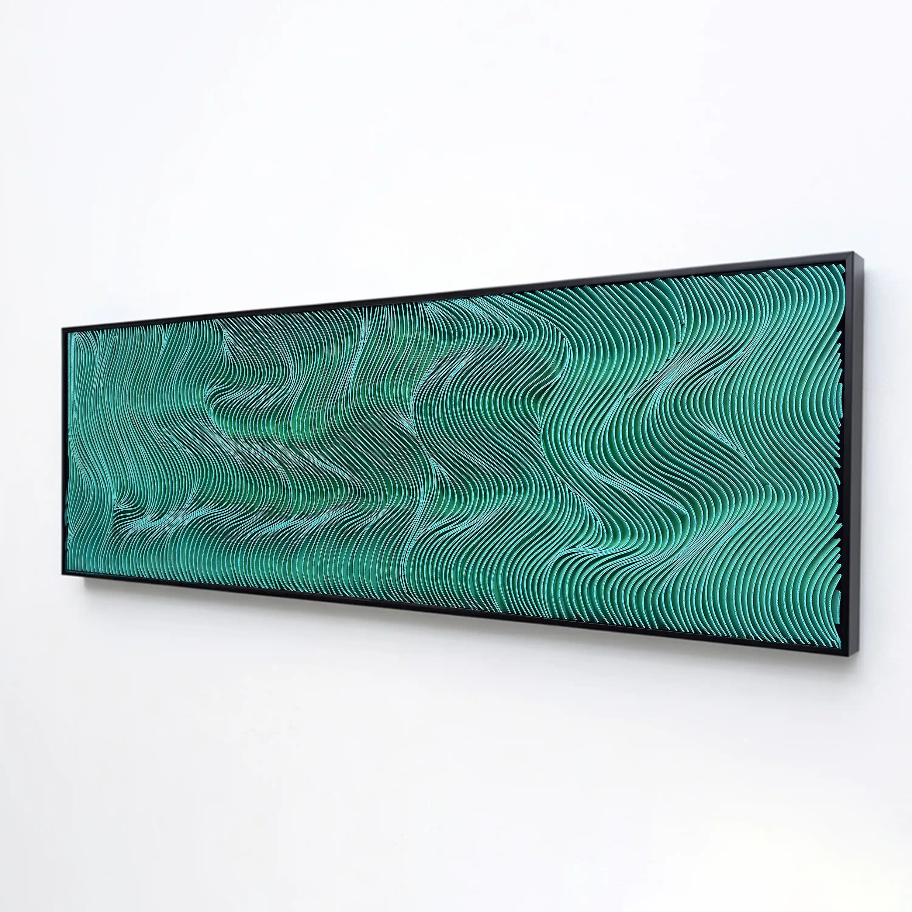 Spectral Currents | Verdant Drift Wall Art Jianzhi