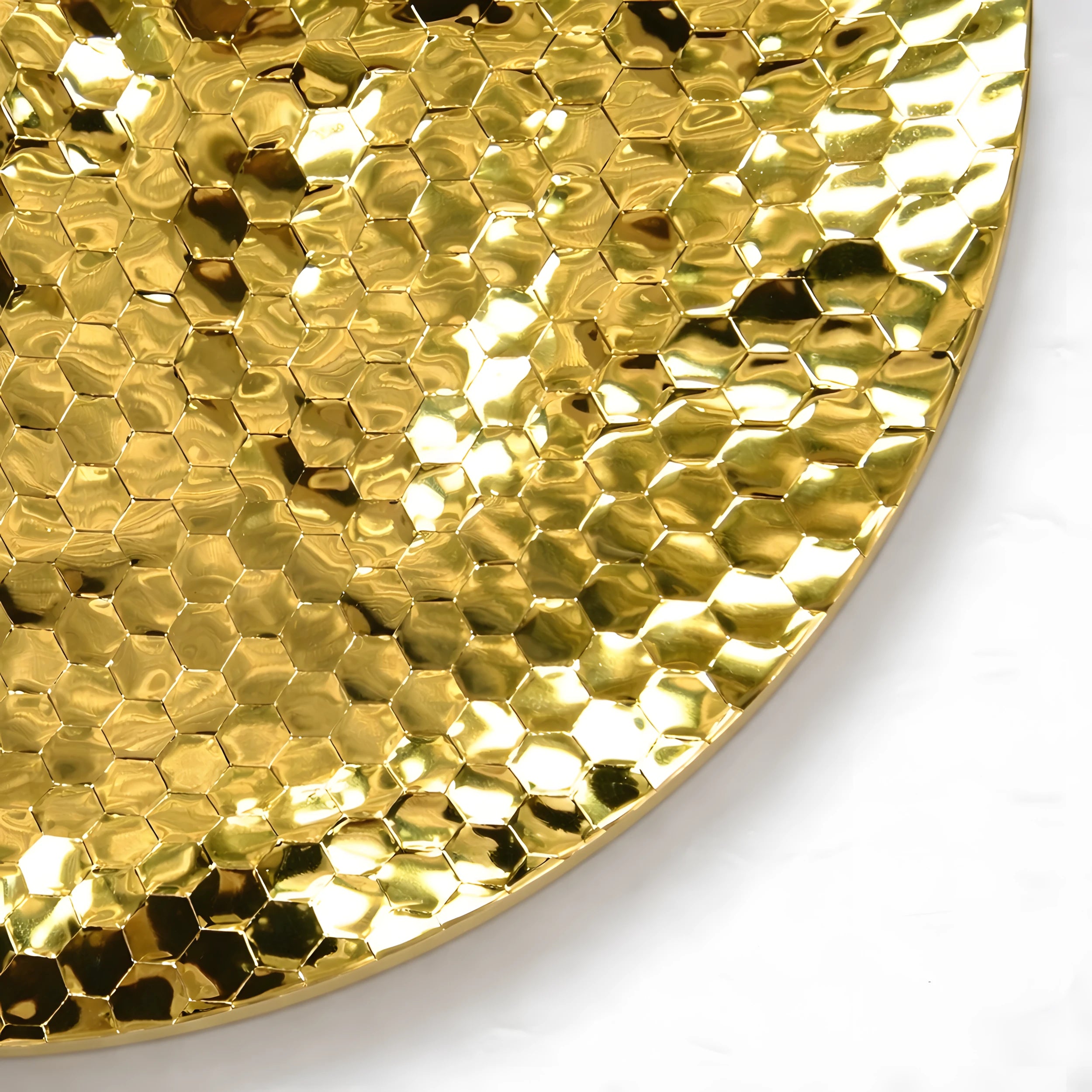 Concave Hex | Gold Wall Art Interior Moderna