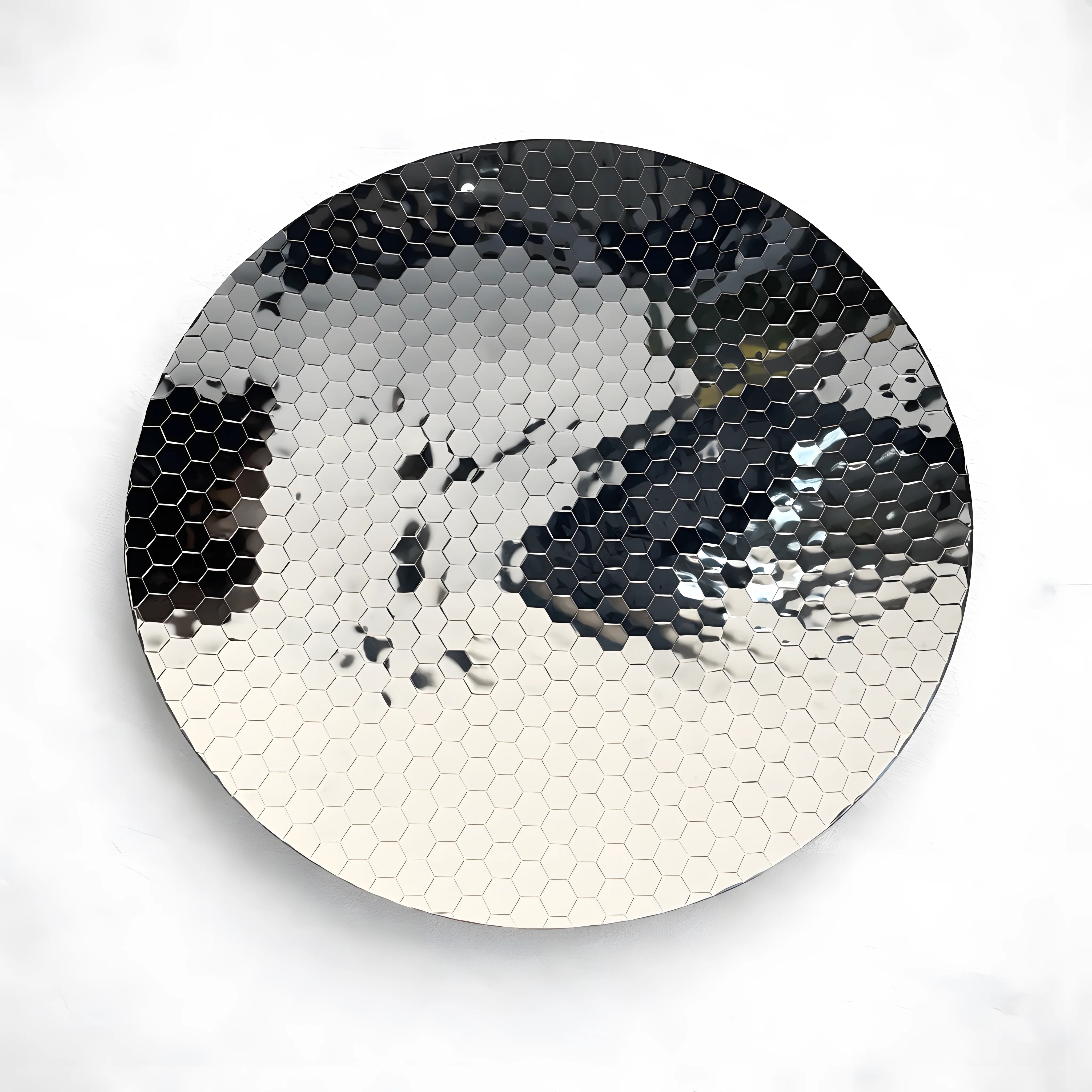 Concave Hex | Silver Wall Art Jianzhi