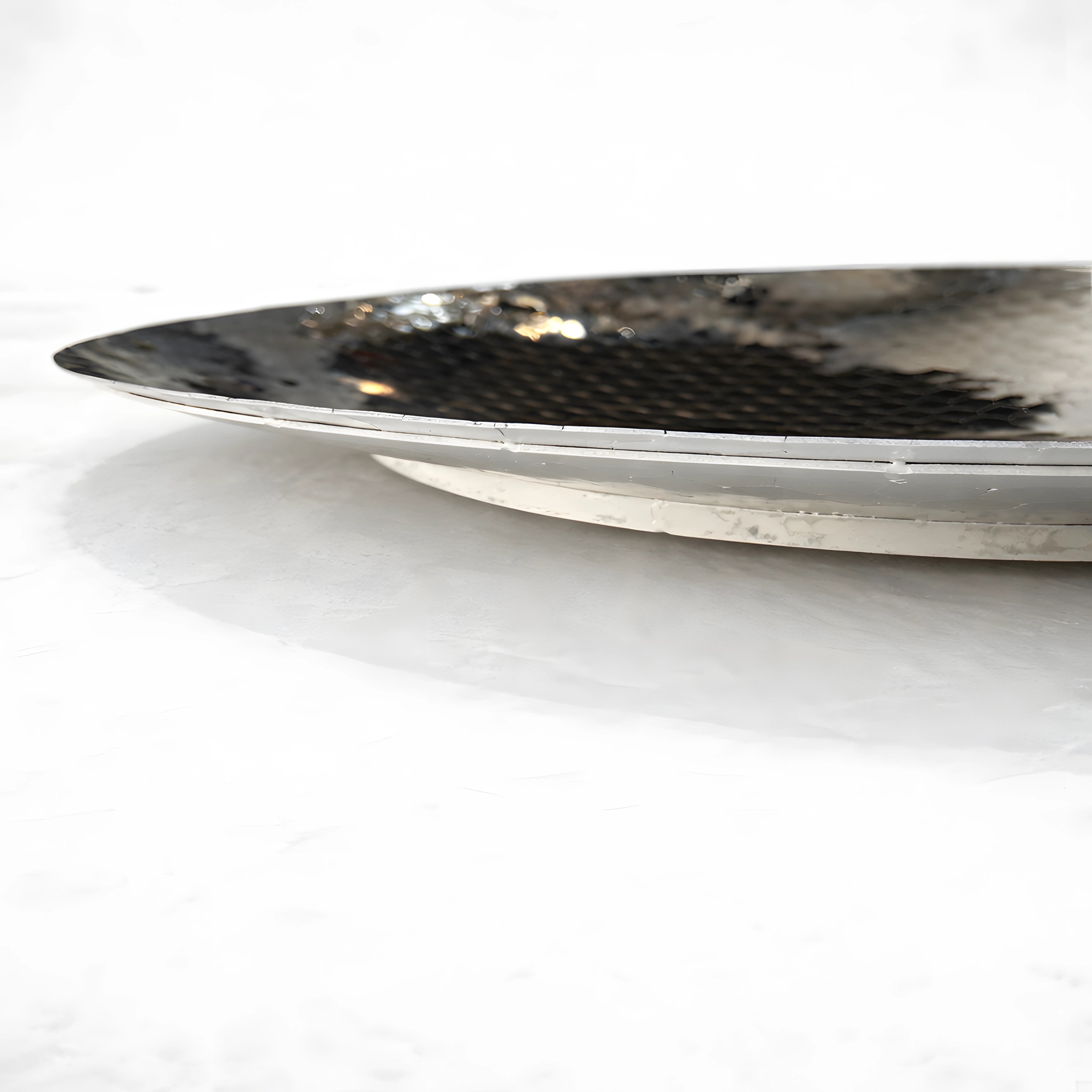 Concave Hex | Silver Wall Art Jianzhi