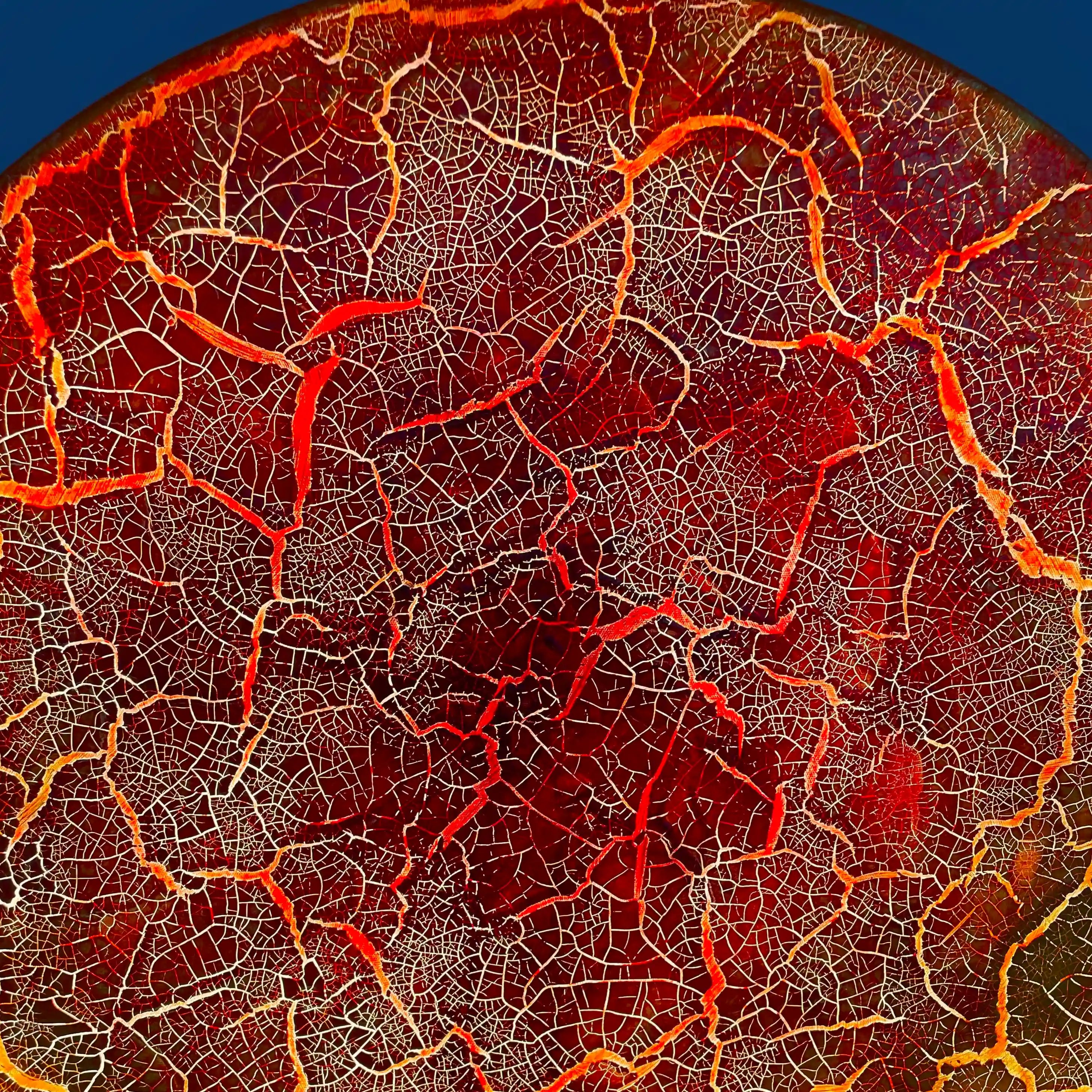 Where Matter Breaks | Ember Rupture Wall Art Jianzhi