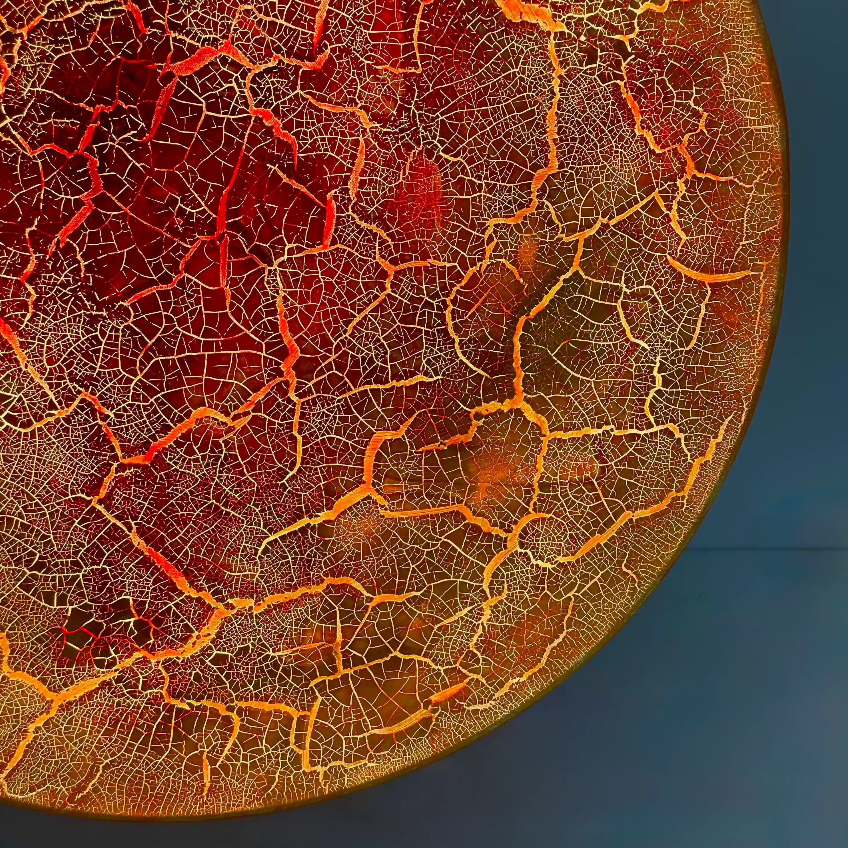 Where Matter Breaks | Ember Rupture Wall Art Jianzhi