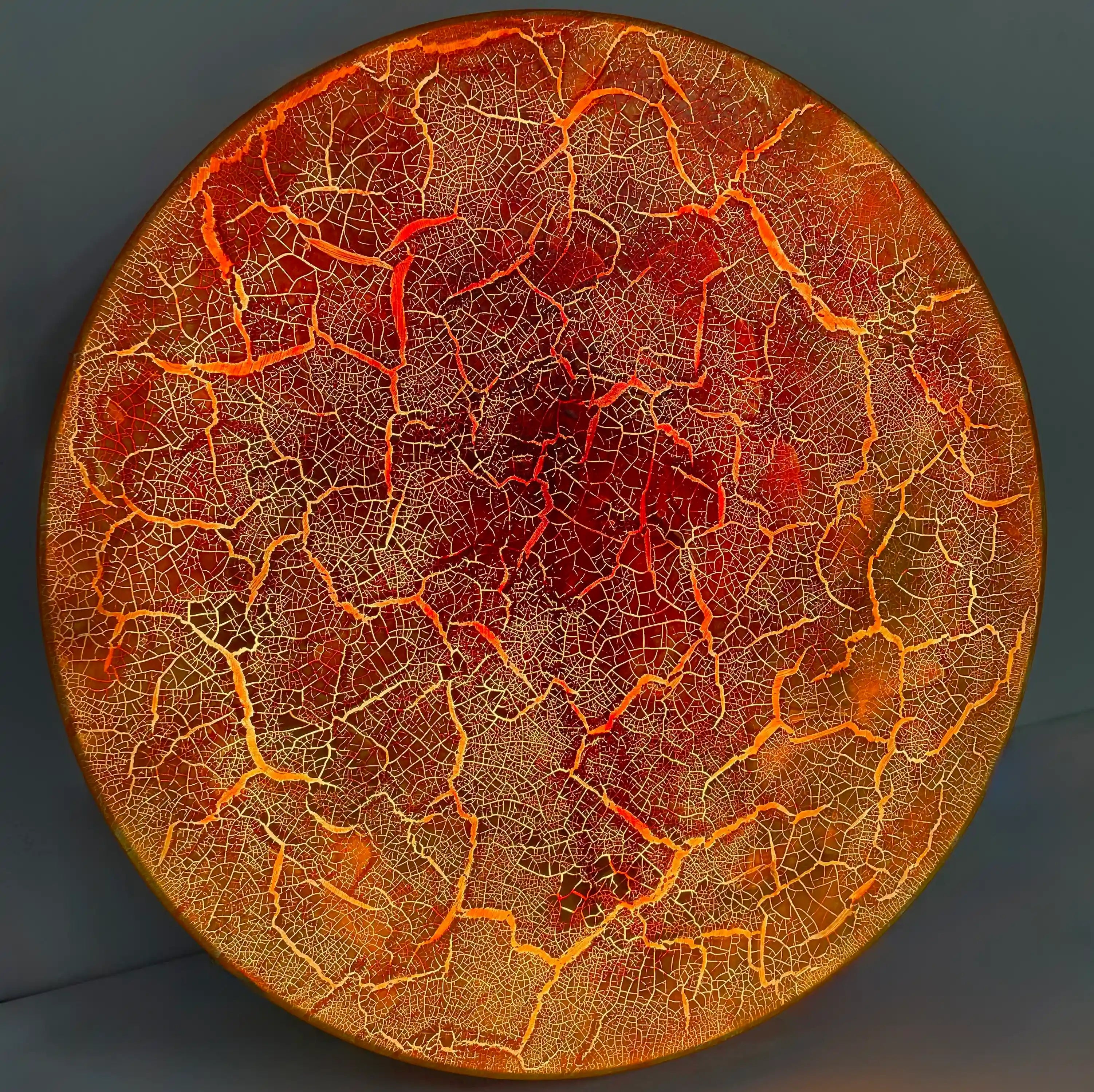 Where Matter Breaks | Ember Rupture Wall Art Jianzhi