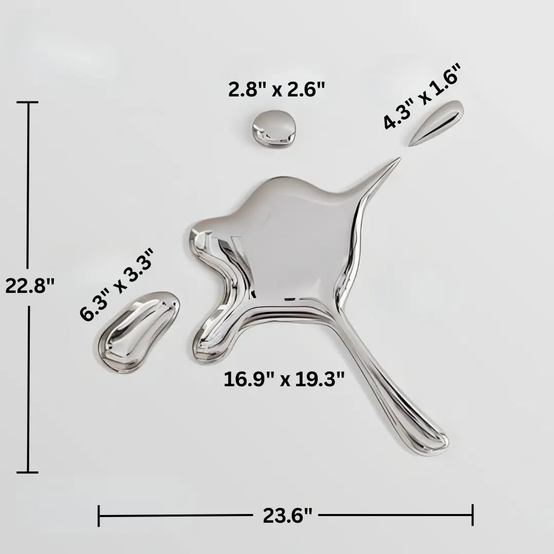 Chrome Splat Wall Art Interior Moderna