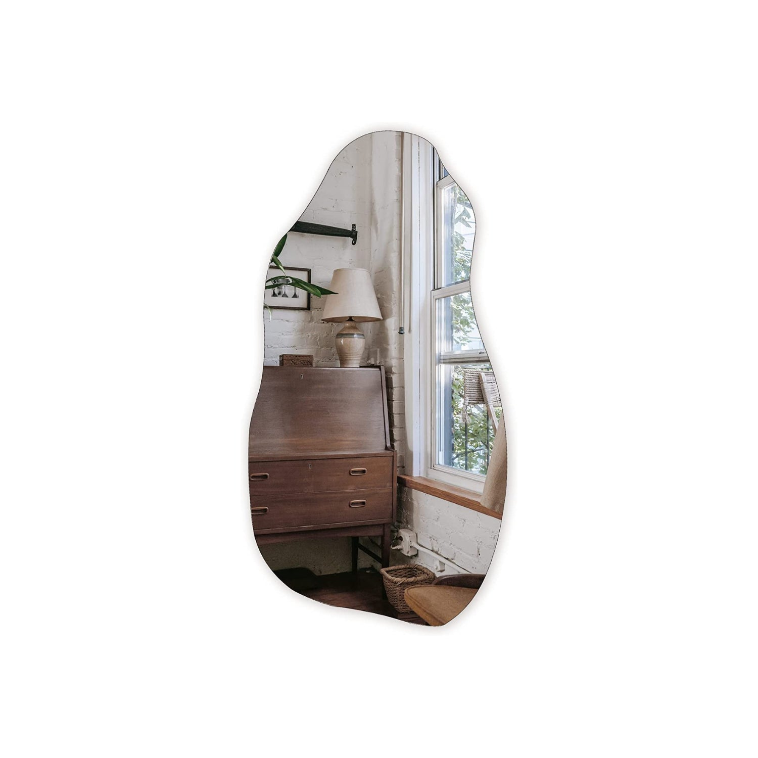 Chrome Irregular Mirror Mirror Interior Moderna