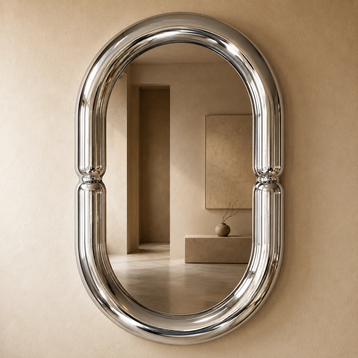Chrome Capsule Mirror Mirrors Interior Moderna