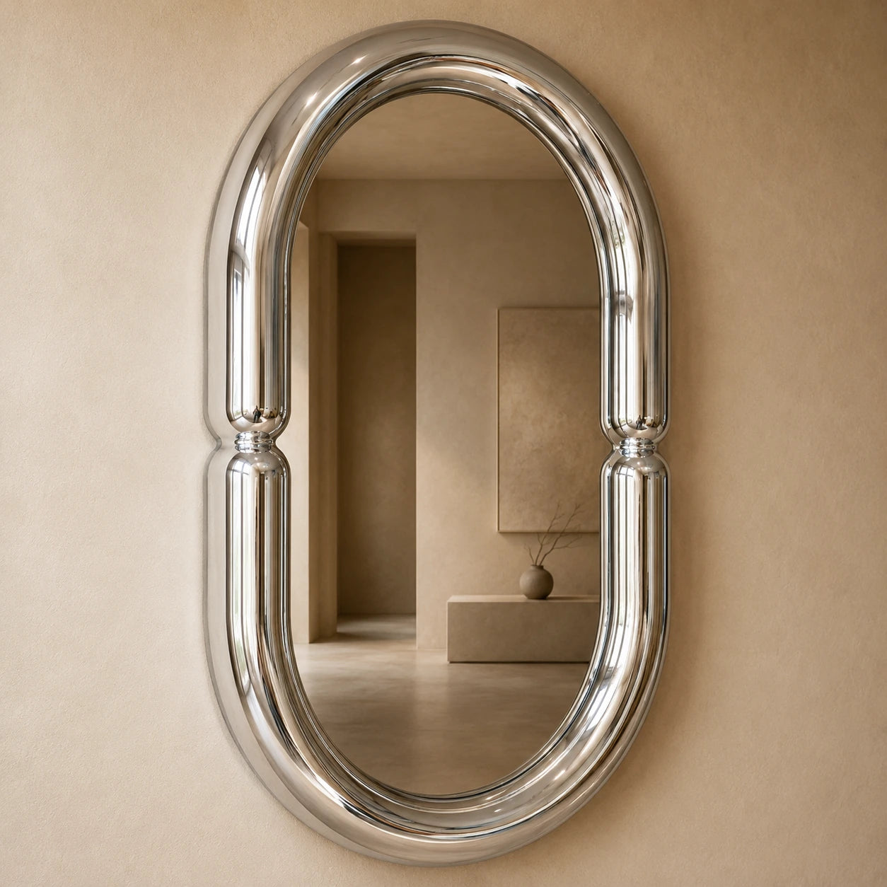 Chrome Capsule Mirror Mirrors Interior Moderna