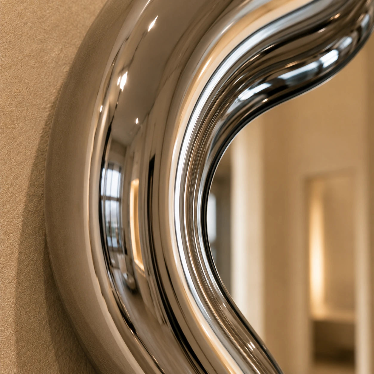 Isadora Mirror | Chrome Mirror Interior Moderna