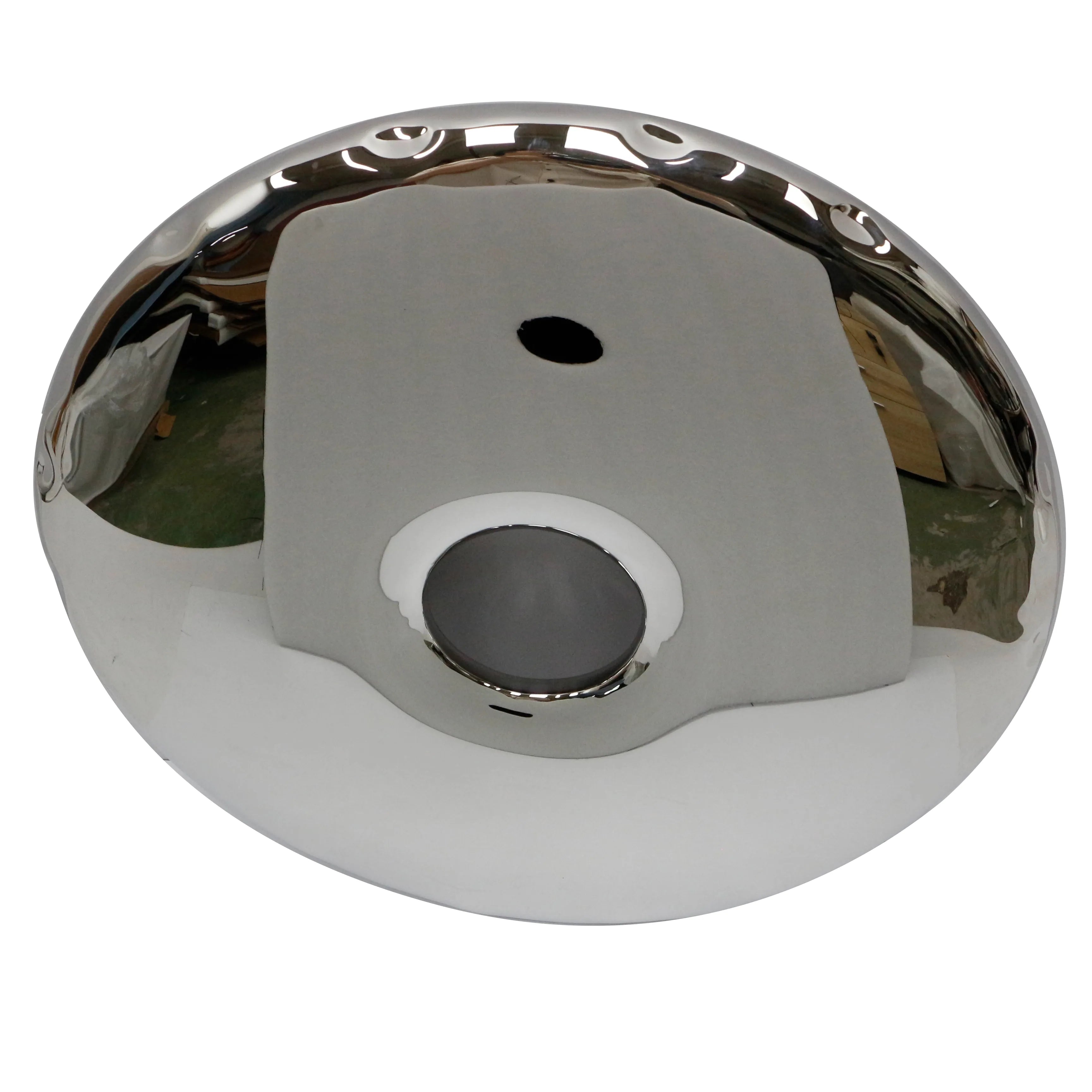 Chrome Balloon Ring Wall Sculpture Mirror Interior Moderna