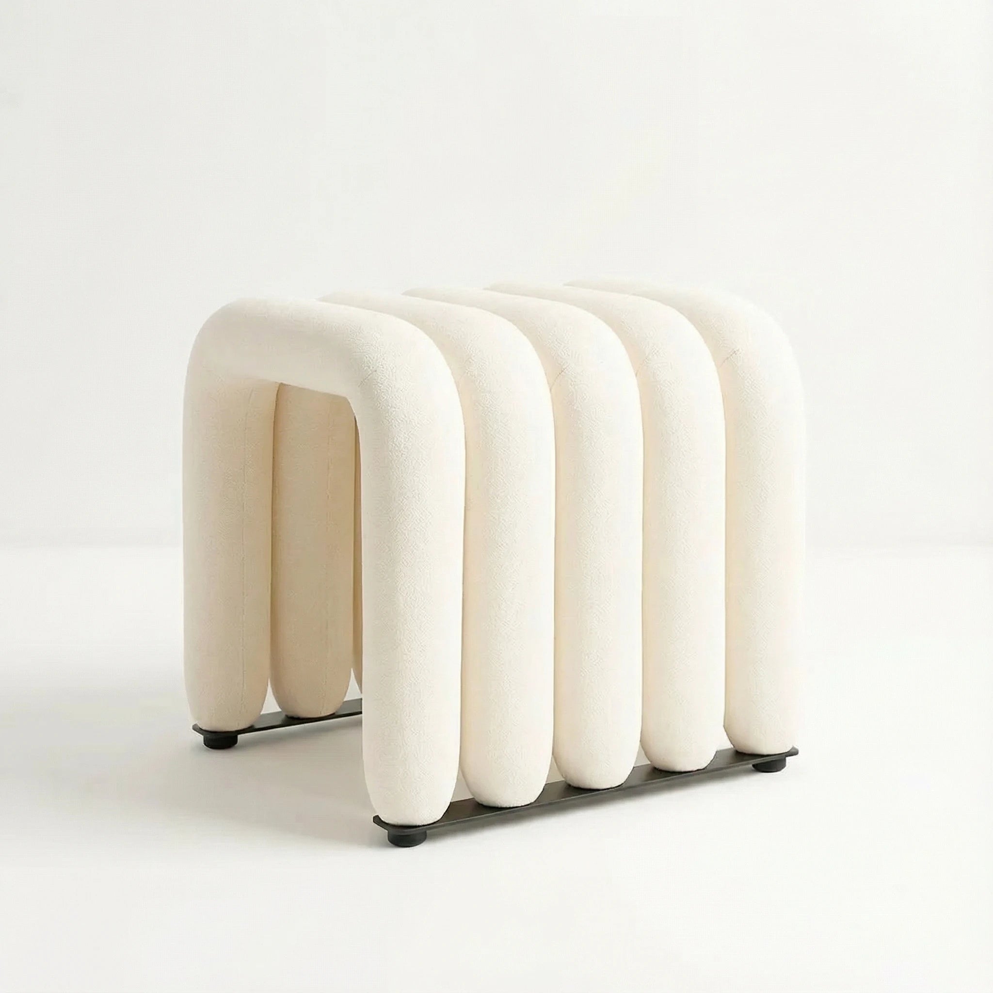 Noodle Pipe Stool Chair Interior Moderna White