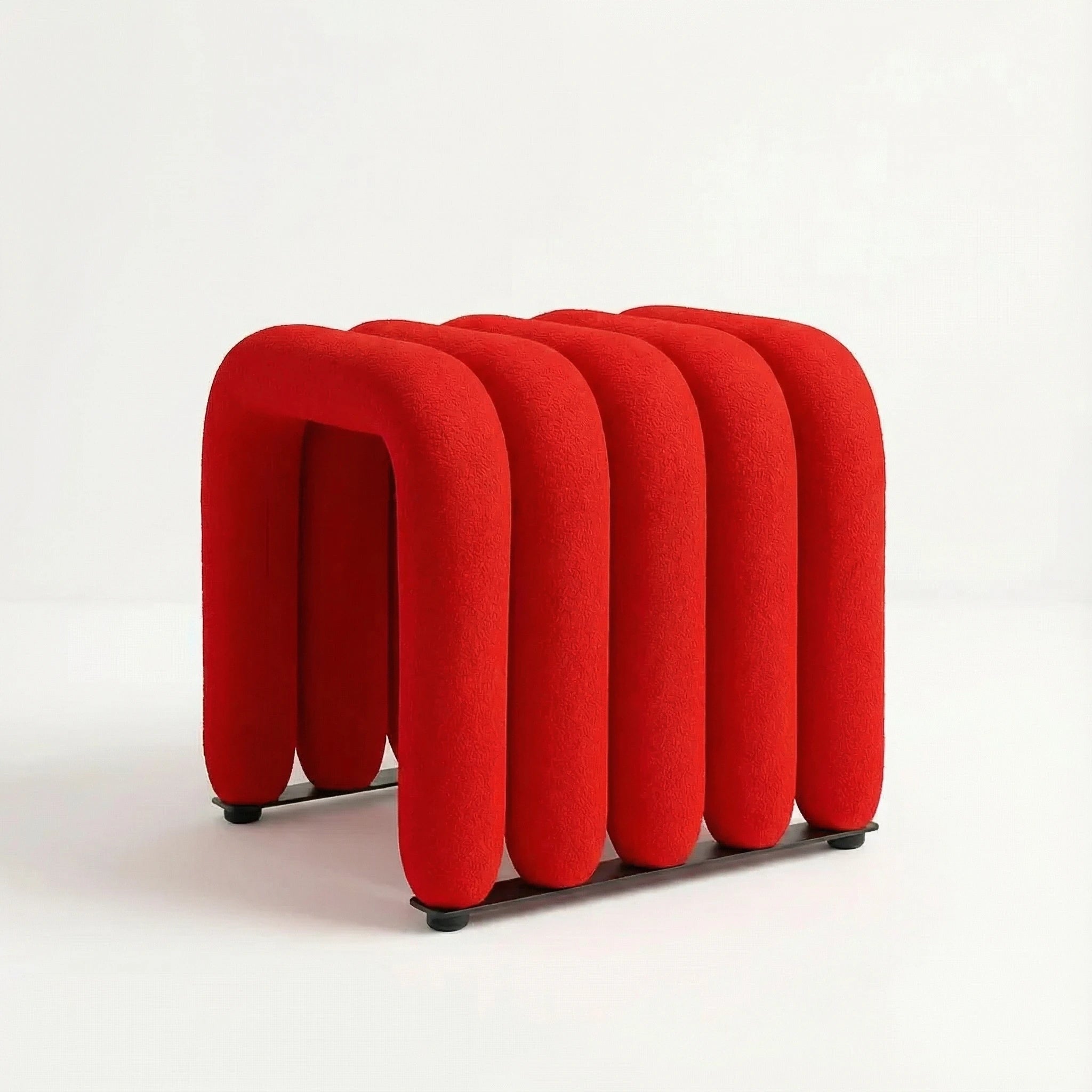 Noodle Pipe Stool Chair Interior Moderna Red