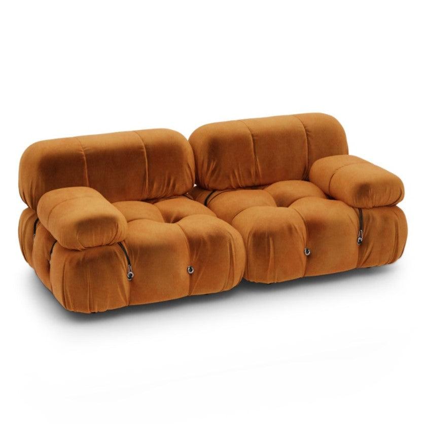 Mario Bellini Combination A Sofa Interior Moderna Mango Orange Velvet