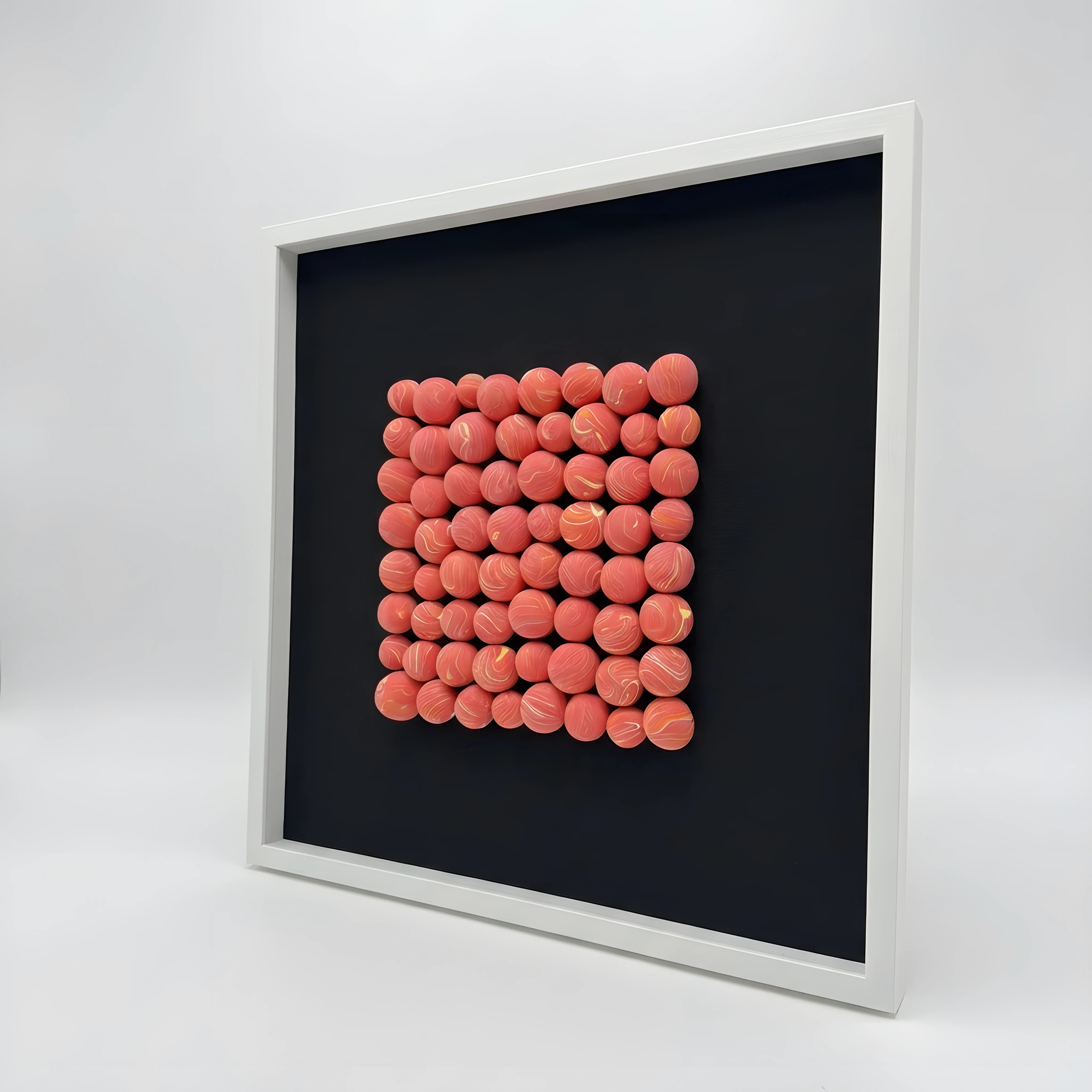 Orange Haze Bubble Cluster Wall Art Jianzhi