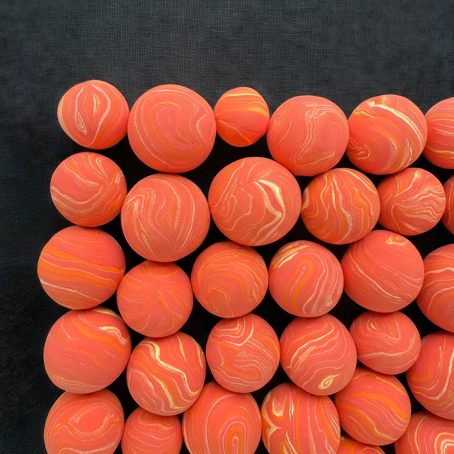 Orange Haze Bubble Cluster Wall Art Jianzhi