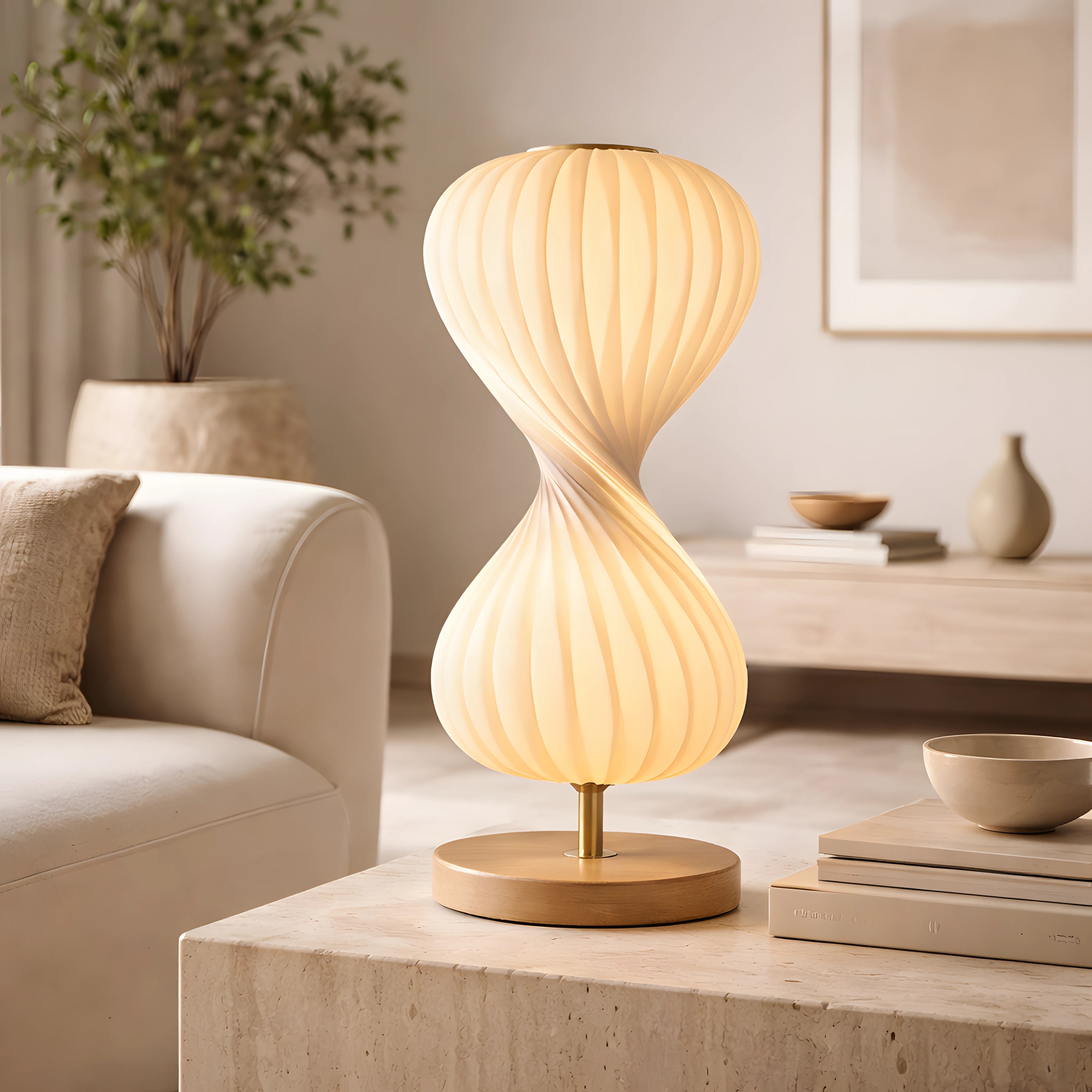 Ozawa Twisted Bamboo Lamp Lamp Interior Moderna