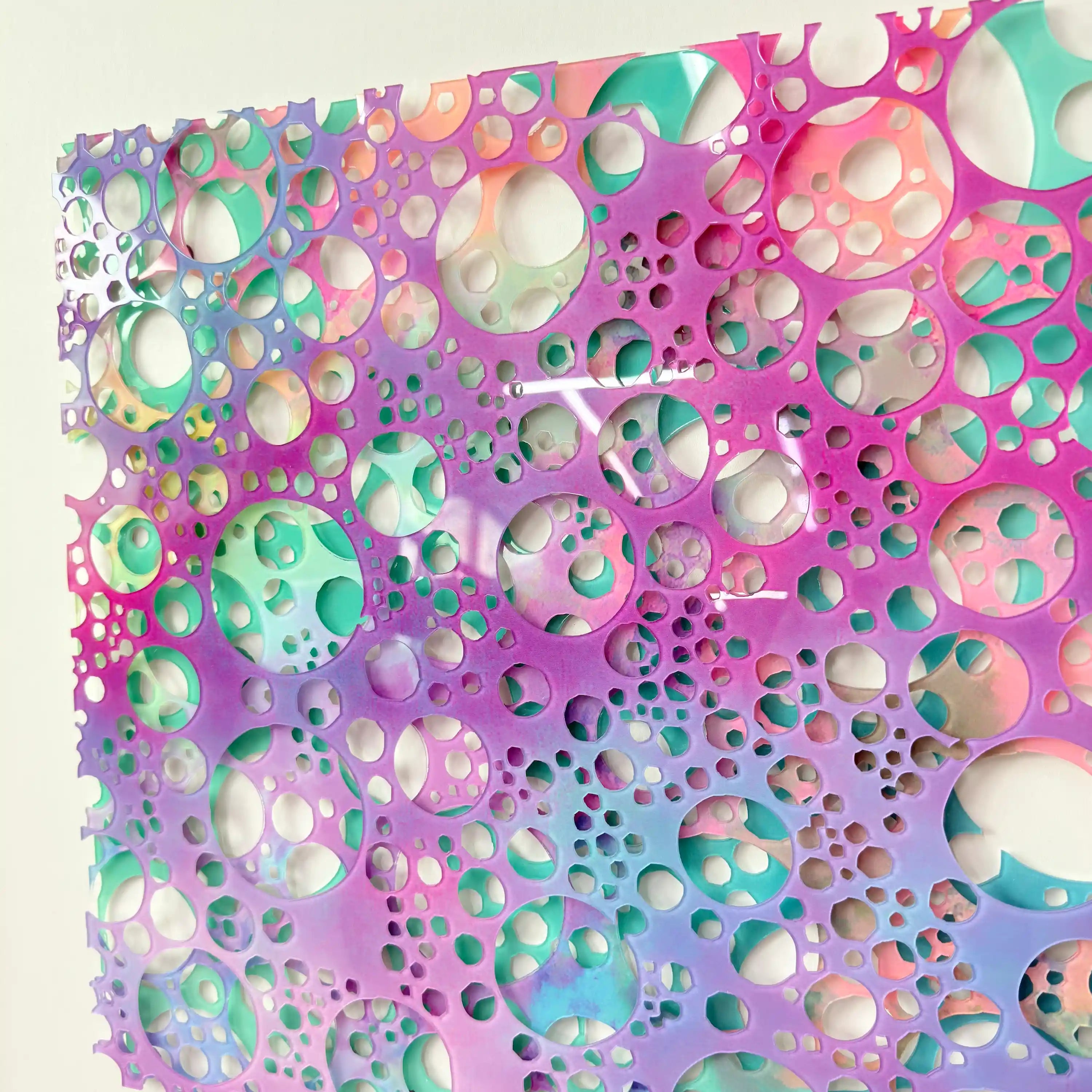 Perforated Spectrum Wall Art Jianzhi