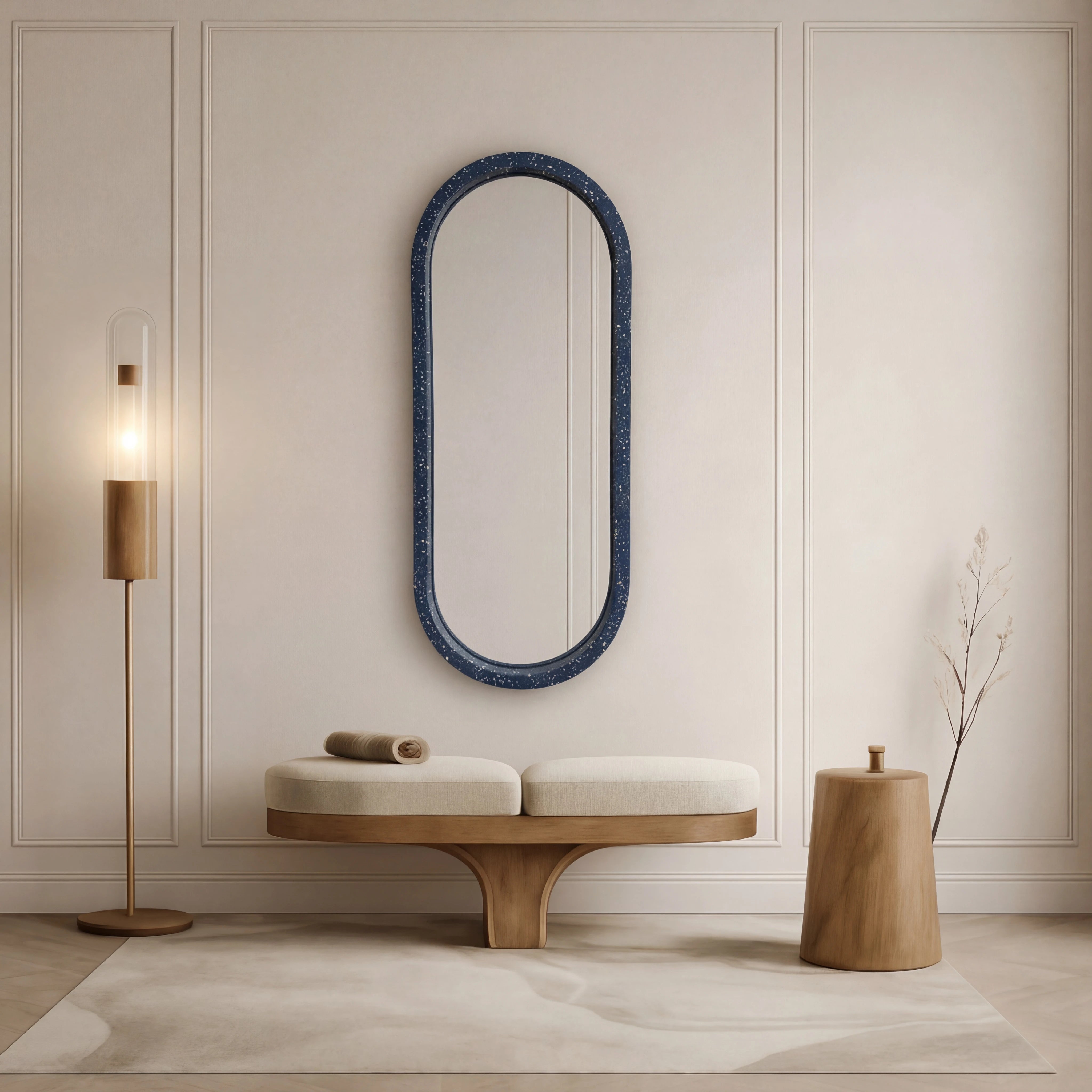 The Pill Mirror | Speckled Blue Mirror Interior Moderna