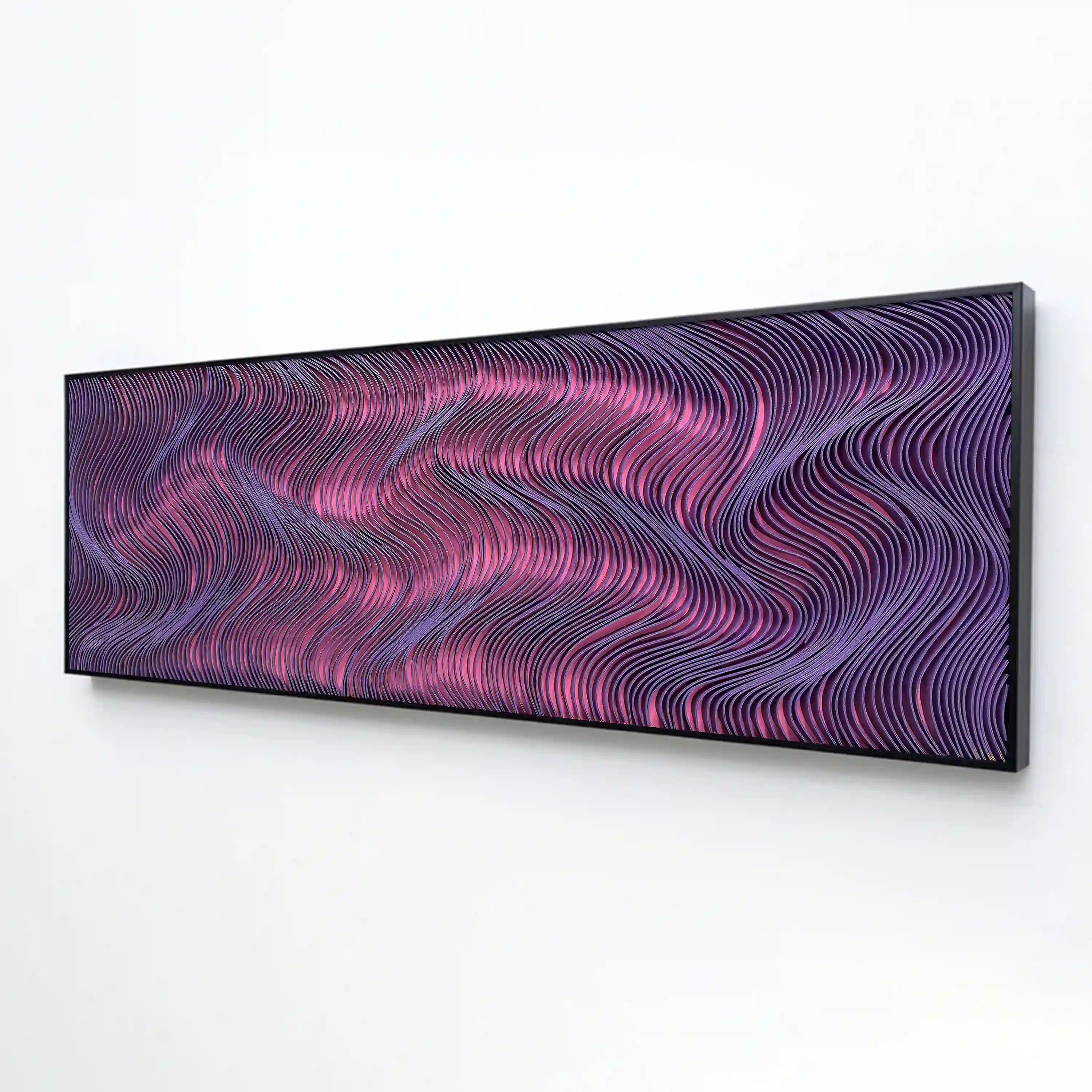 Spectral Currents | Magenta Flux Wall Art Jianzhi