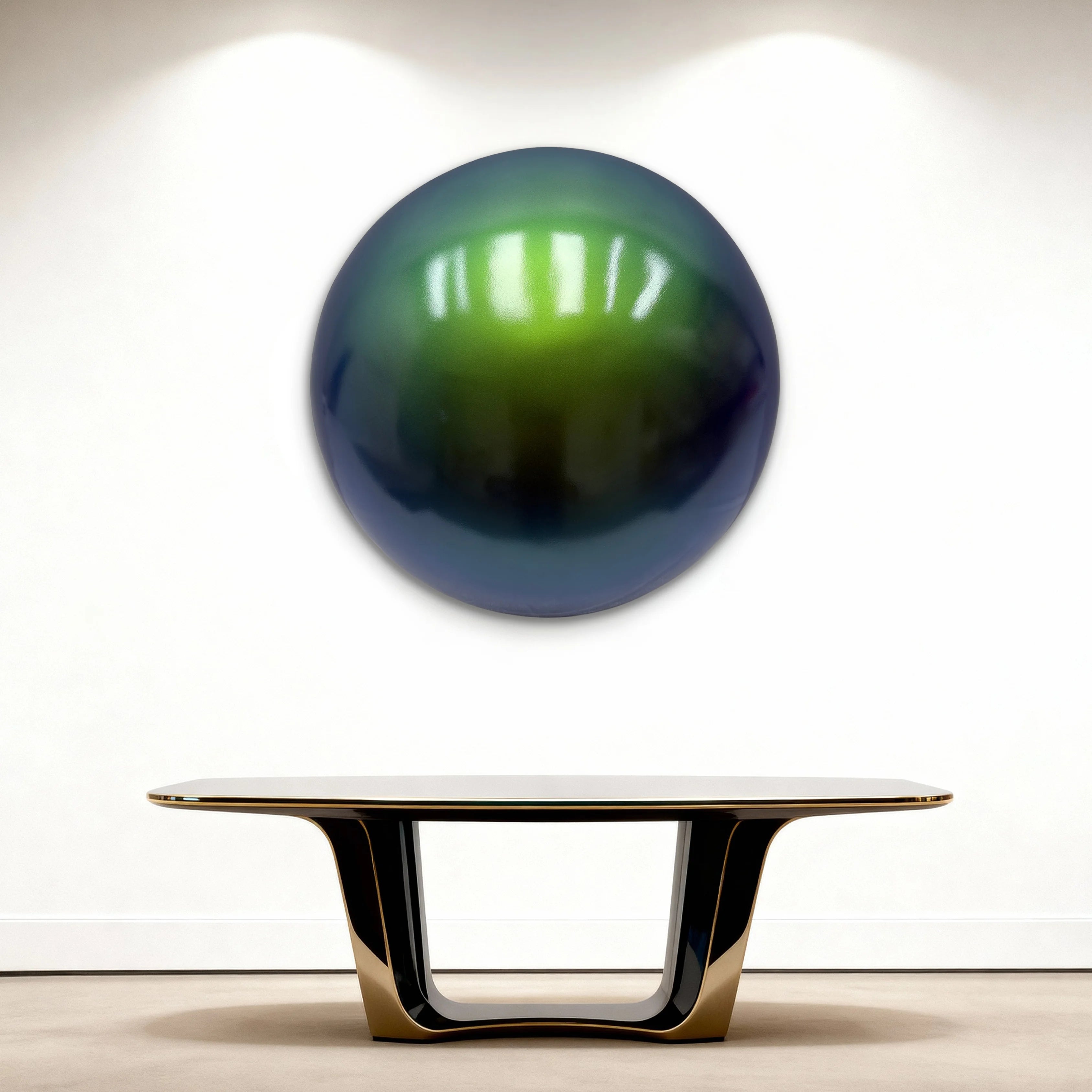 Prism Arc Colorshifting Series Wall Art Interior Moderna Emerald Drift