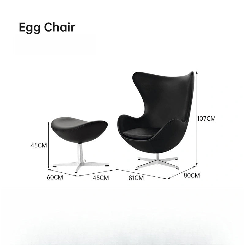 Egg Chair + Ottoman Chair Interior Moderna