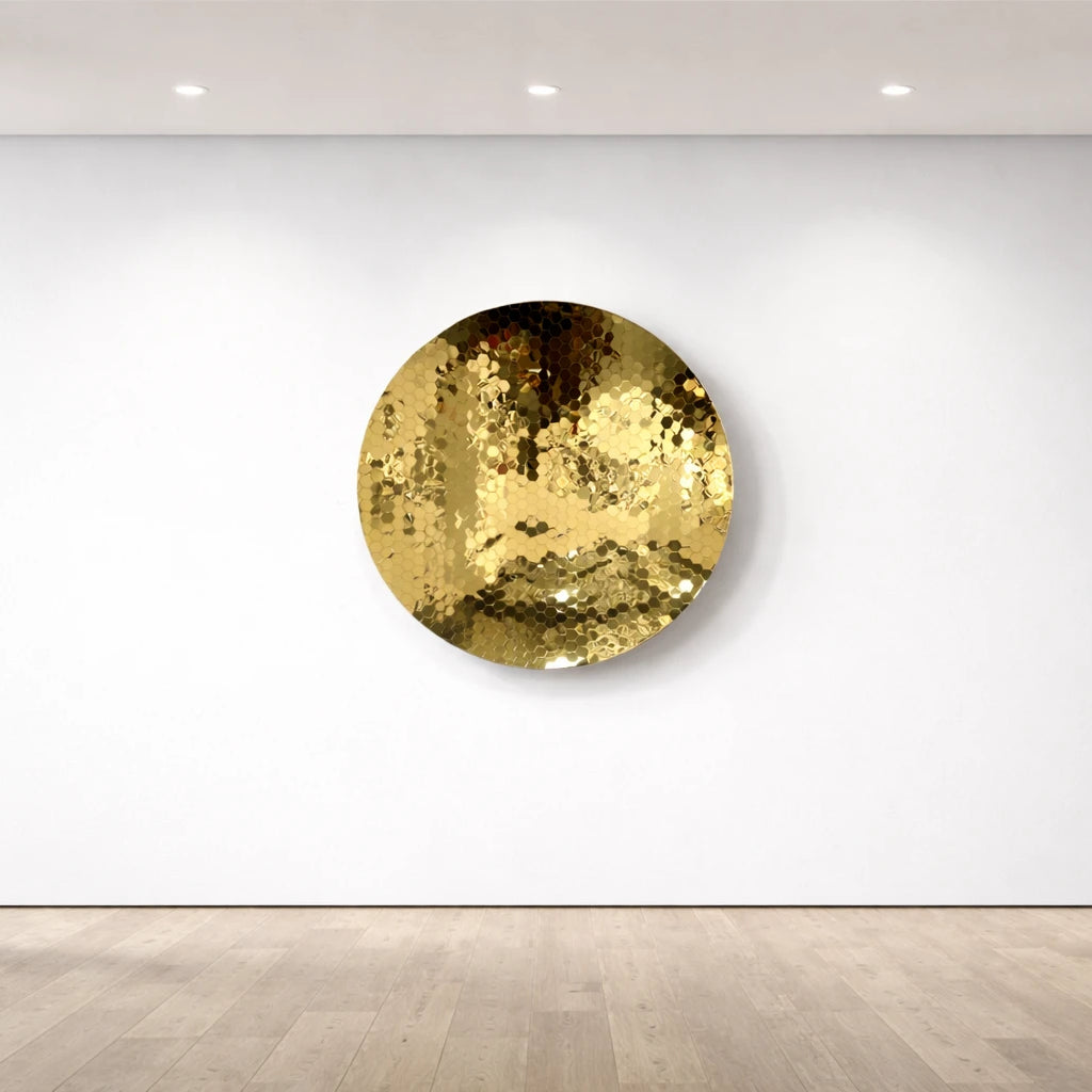 Concave Hex | Gold Wall Art Jianzhi