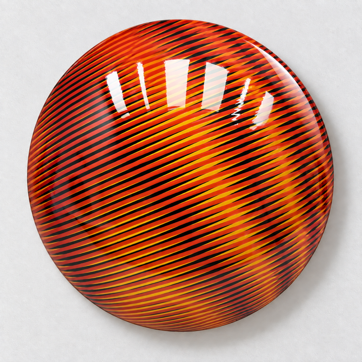 Linear Shift | Obsidian Ember Wall Art Interior Moderna