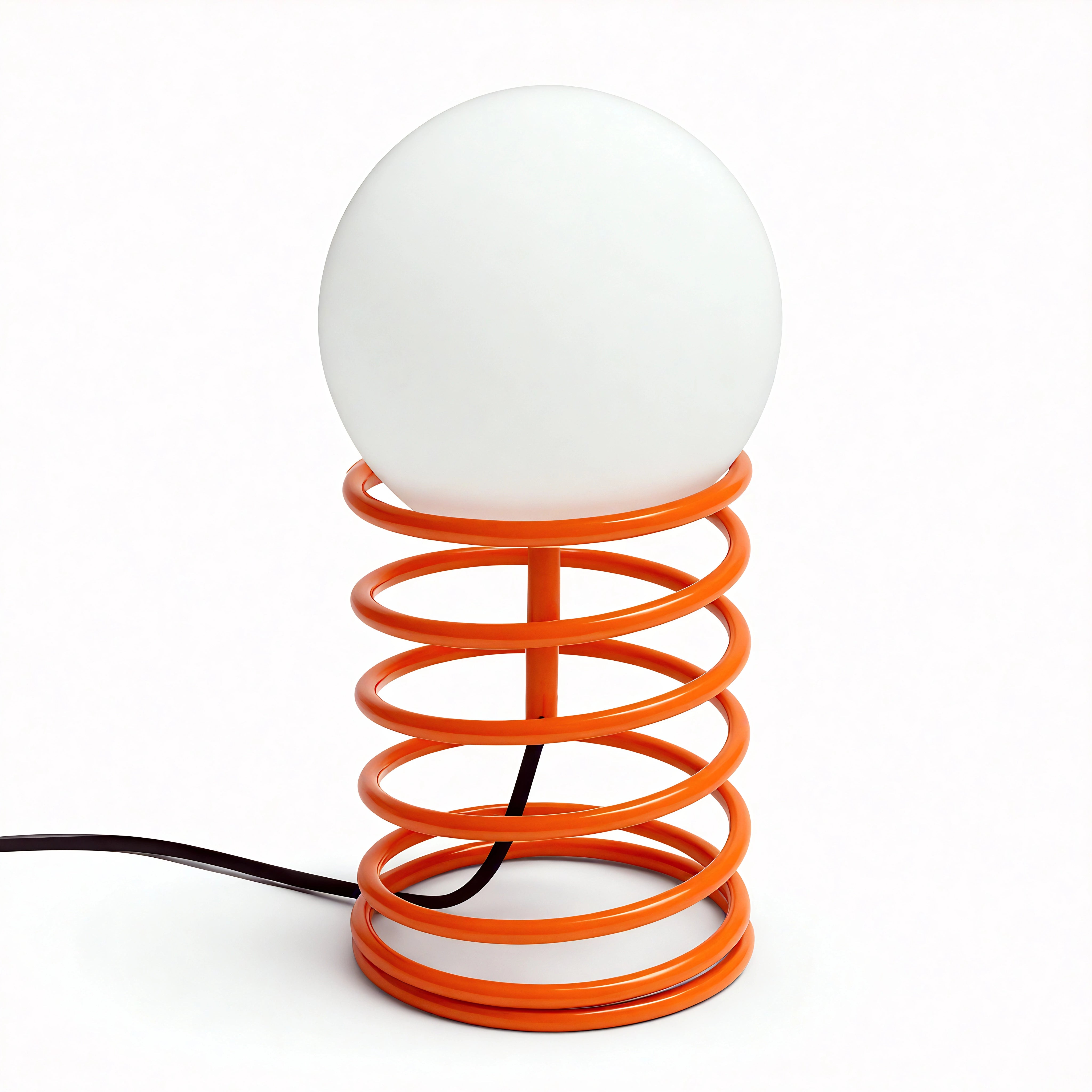 Spiral Spring Table Lamp Lamp Interior Moderna Orange