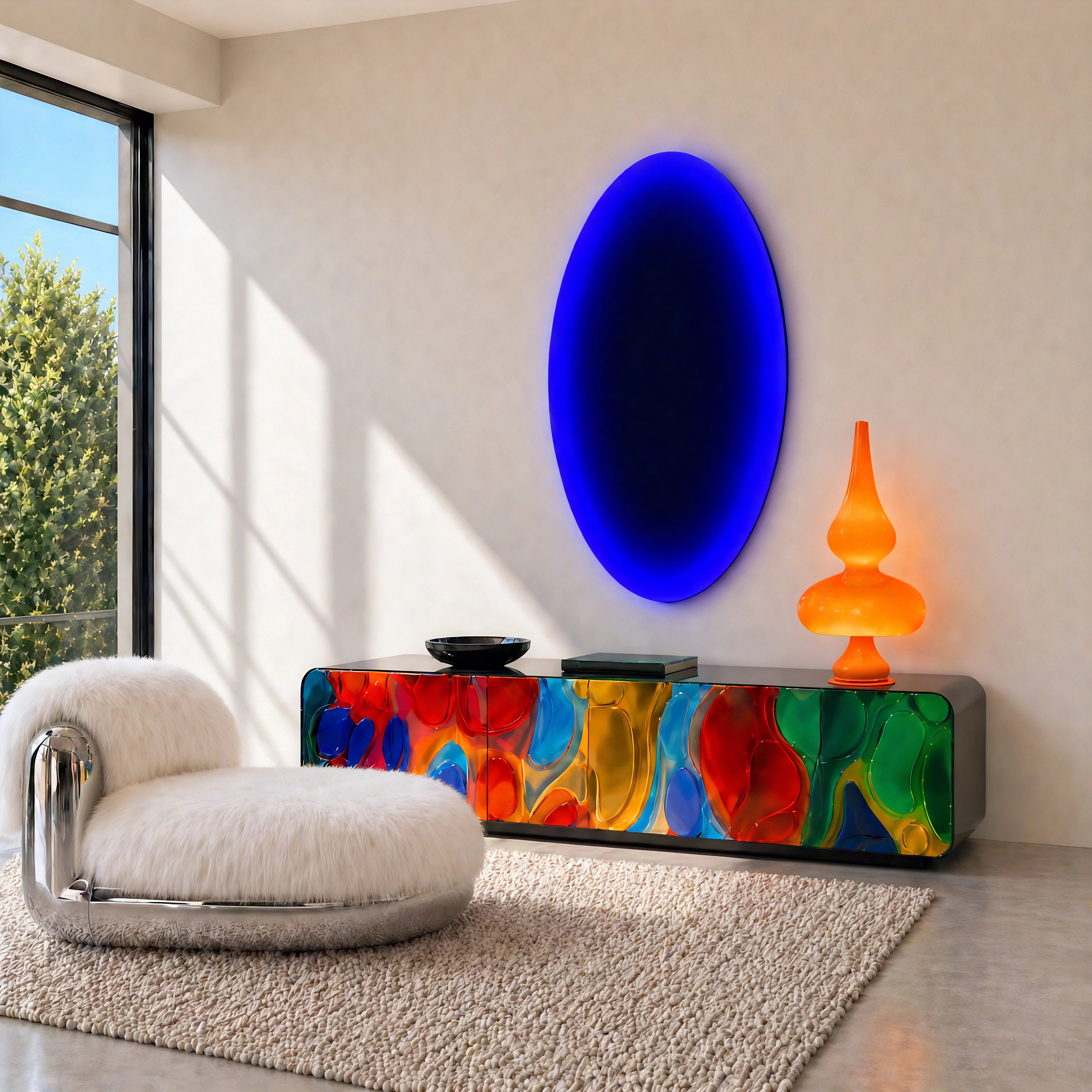 Threshold of Maybe | Cobalt Void Wall Art Interior Moderna