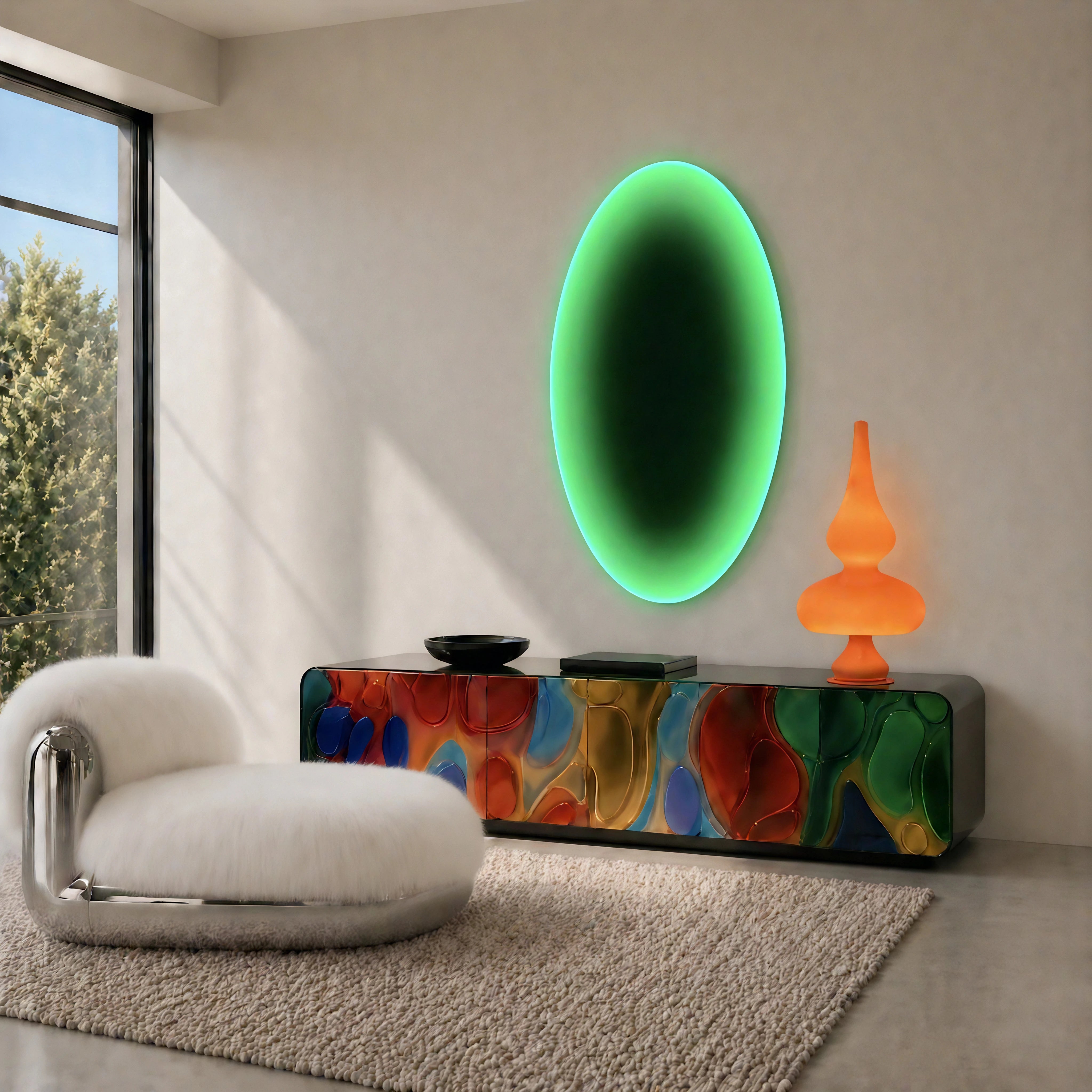 Threshold of Maybe | Liminal Green Wall Art Interior Moderna