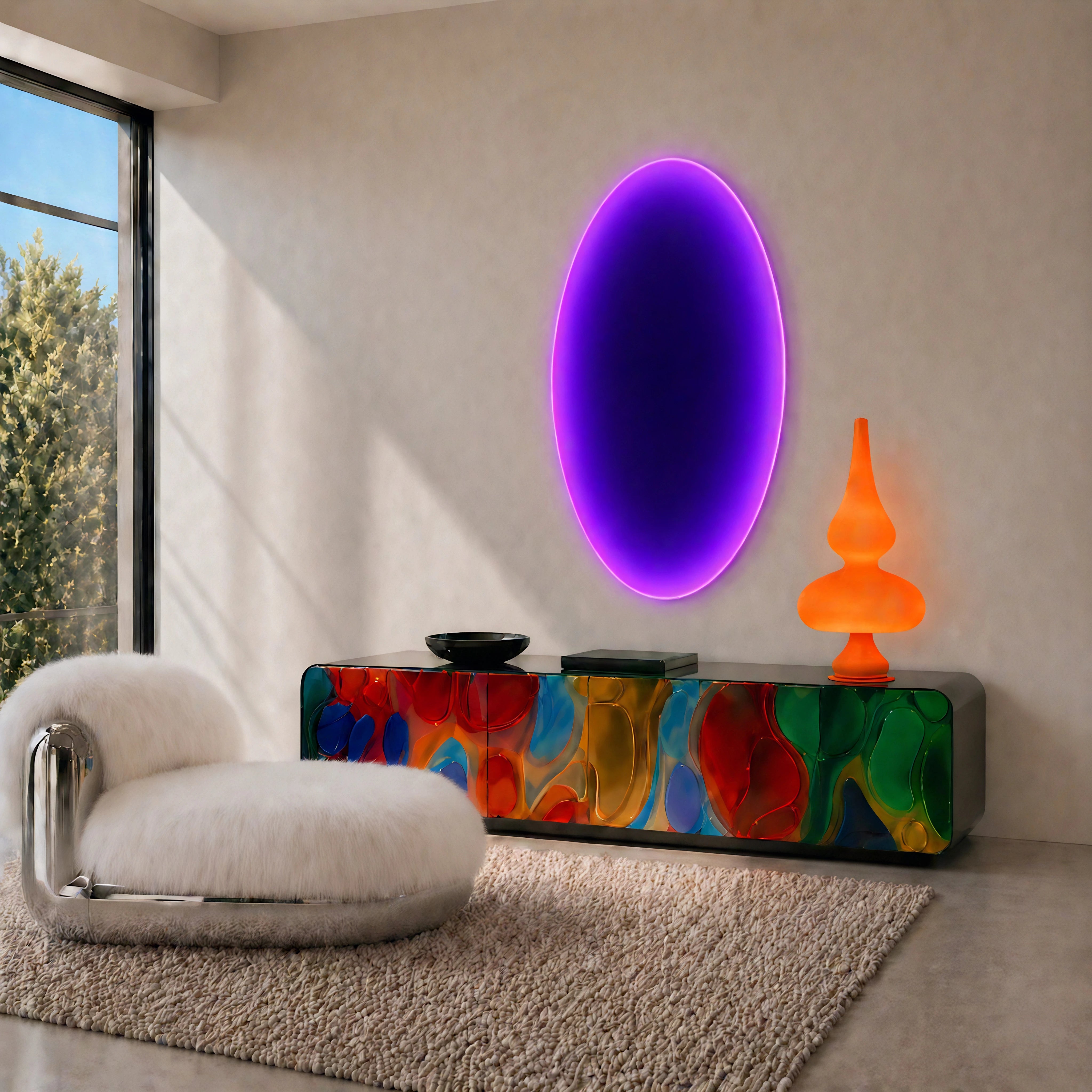 Threshold of Maybe | Dusk Magenta Wall Art Interior Moderna