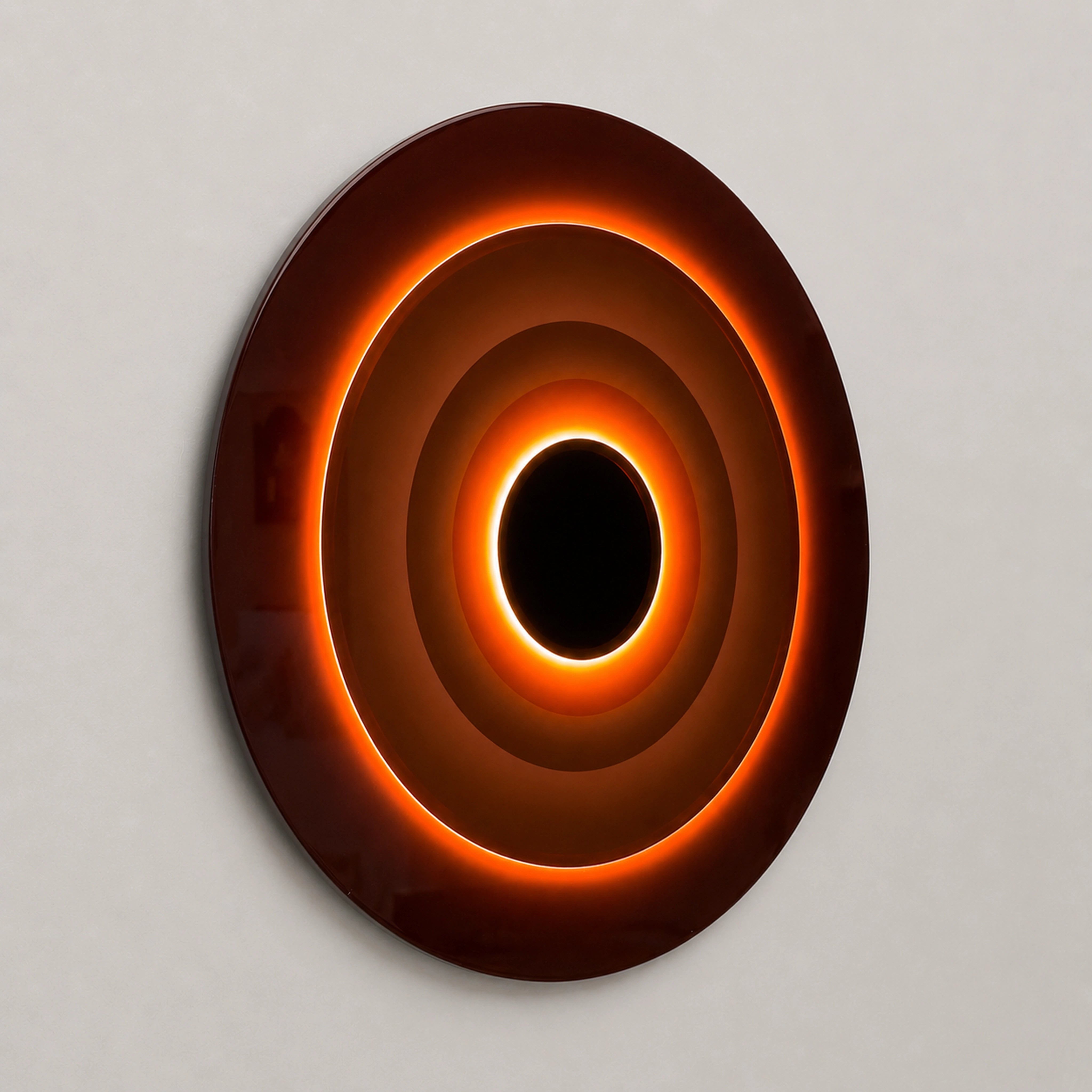Triple Eclipse Radiance | Ember Halo Wall Art Interior Moderna
