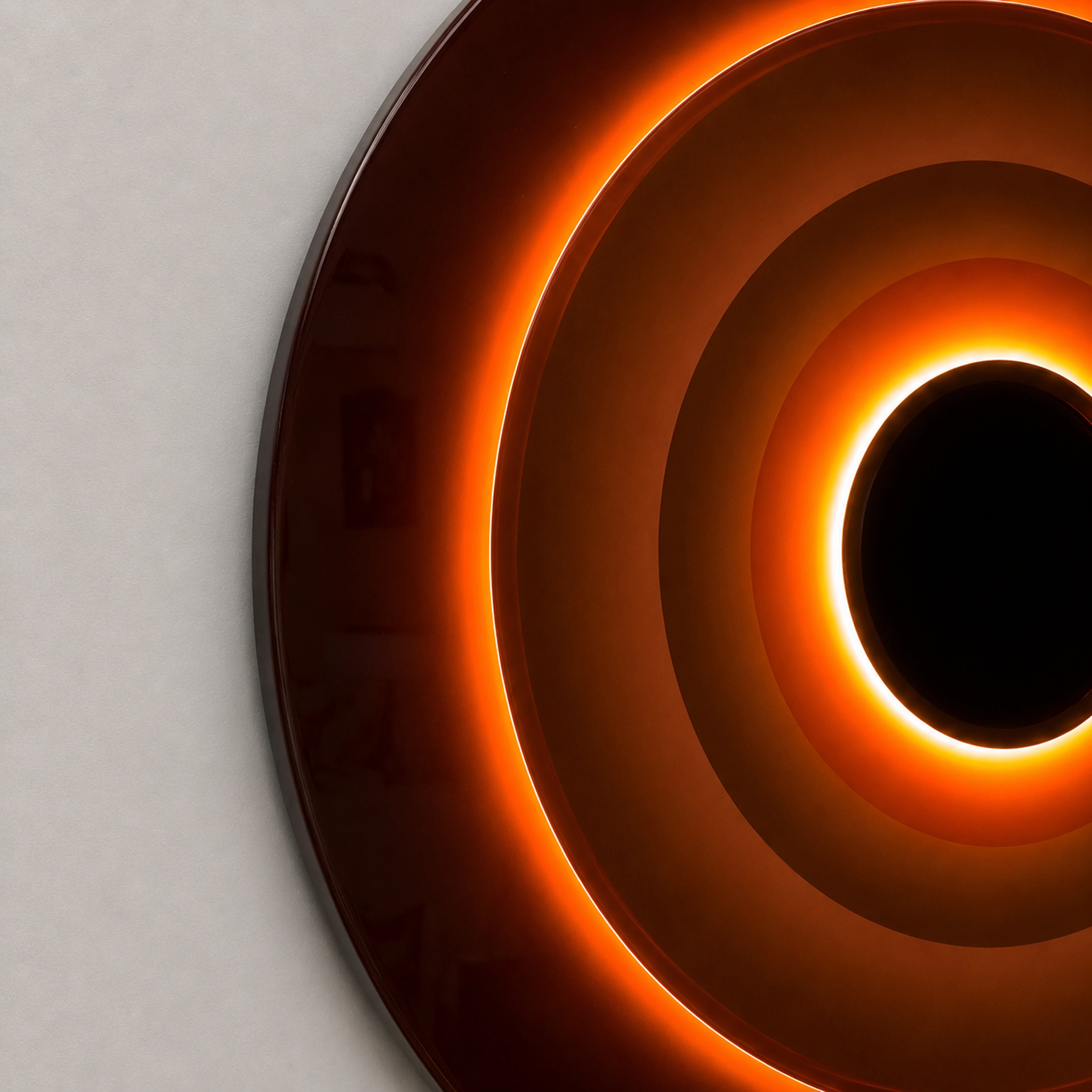 Triple Eclipse Radiance | Ember Halo Wall Art Interior Moderna