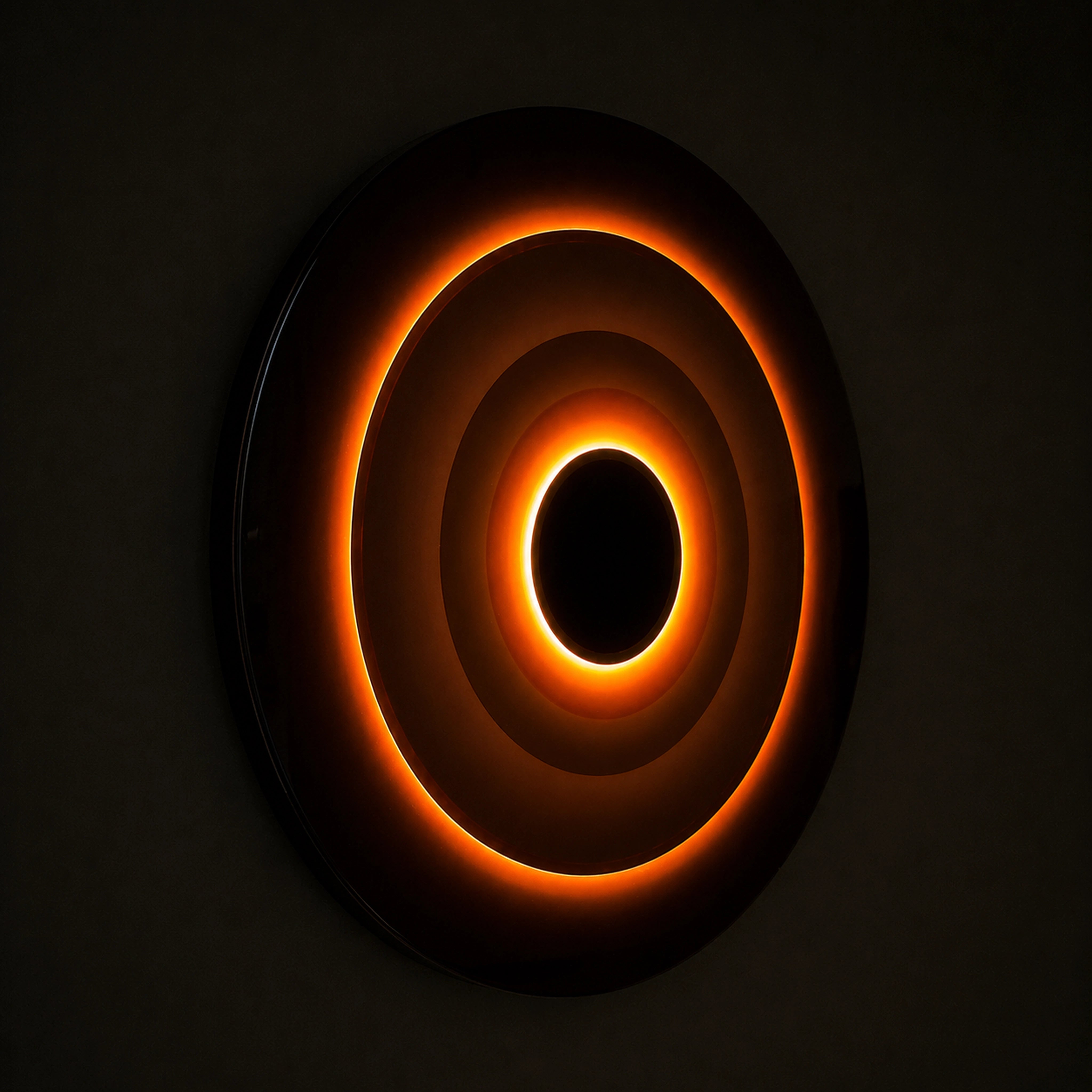 Triple Eclipse Radiance | Ember Halo Wall Art Interior Moderna