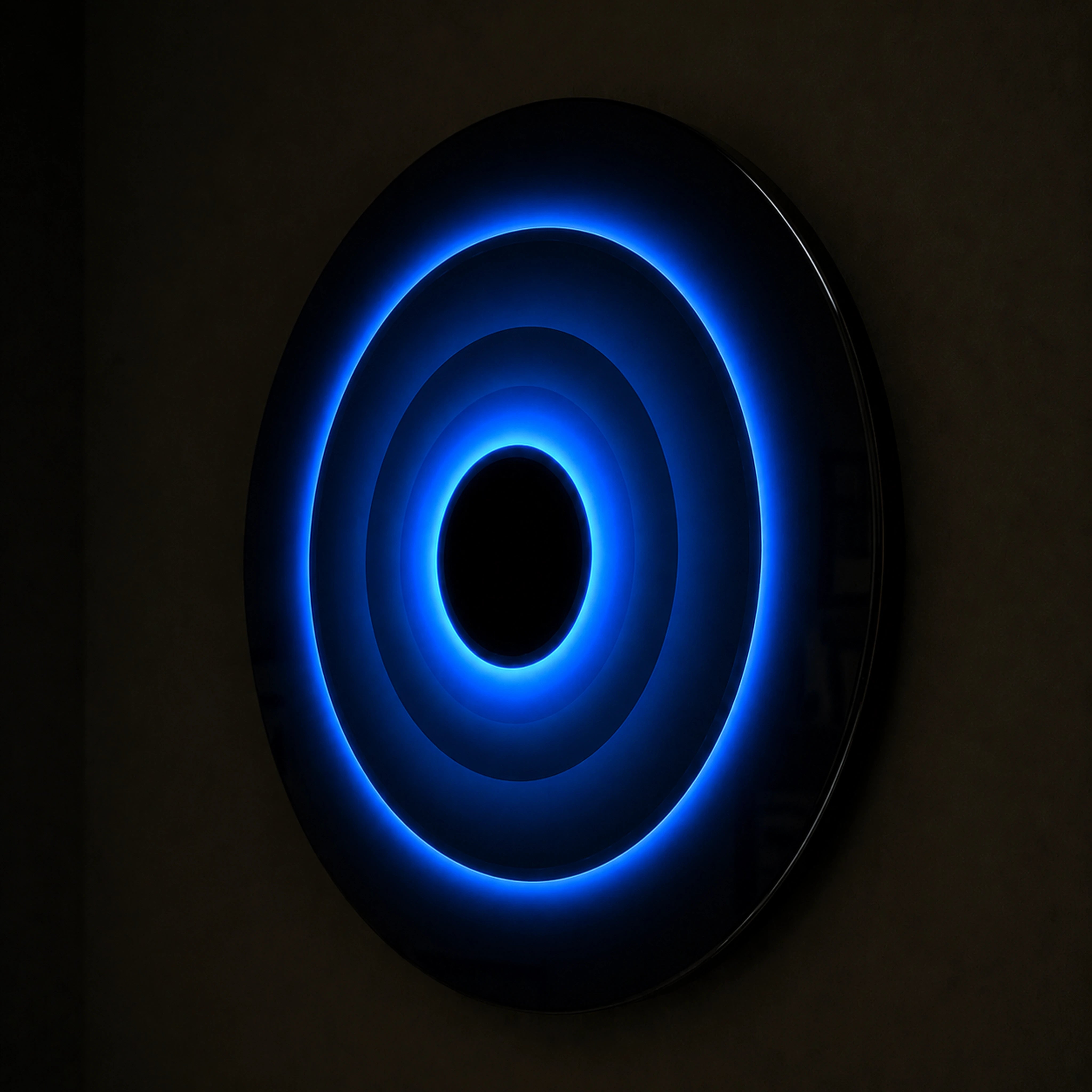 Triple Eclipse Radiance | Azure Halo Wall Art Interior Moderna