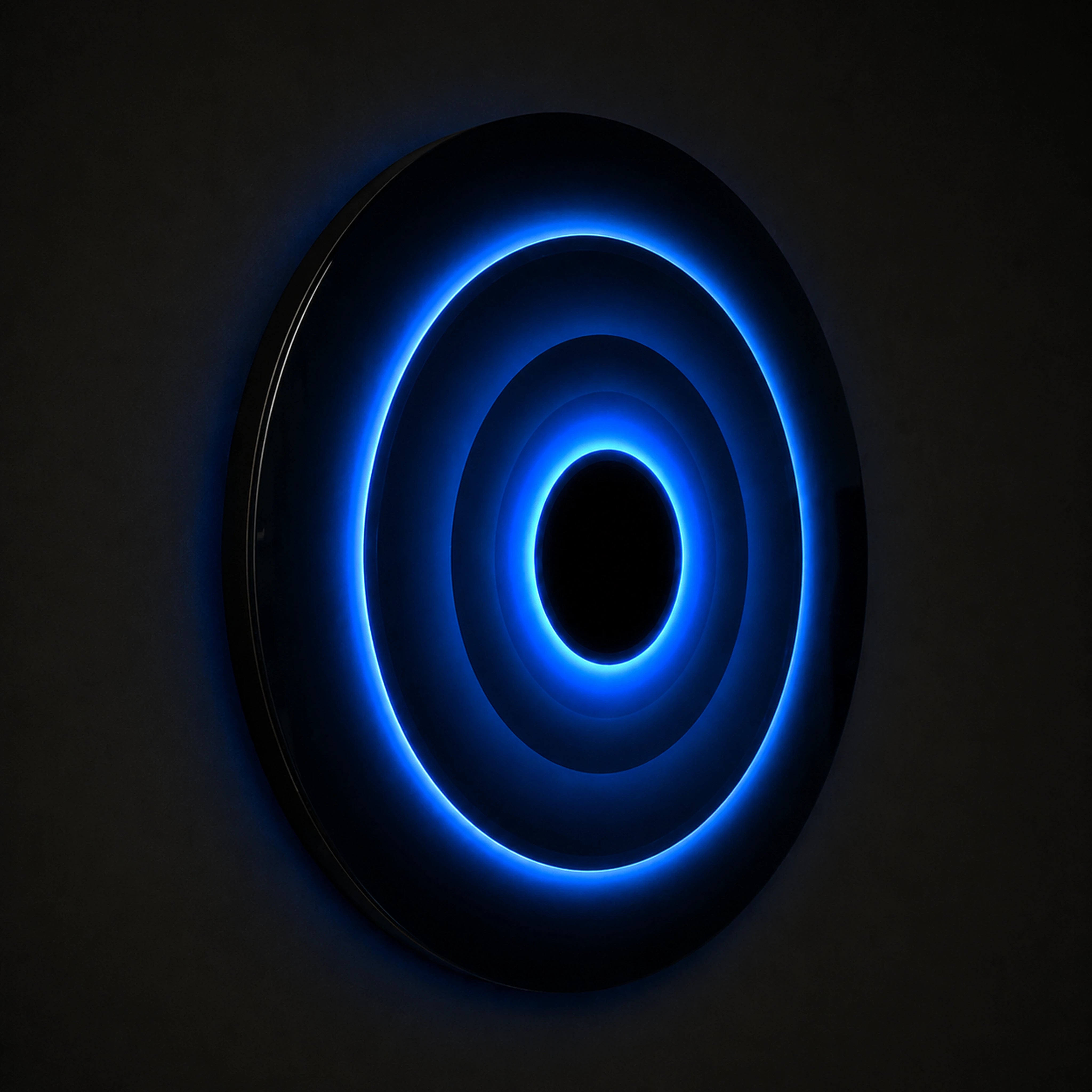 Triple Eclipse Radiance | Azure Halo Wall Art Interior Moderna