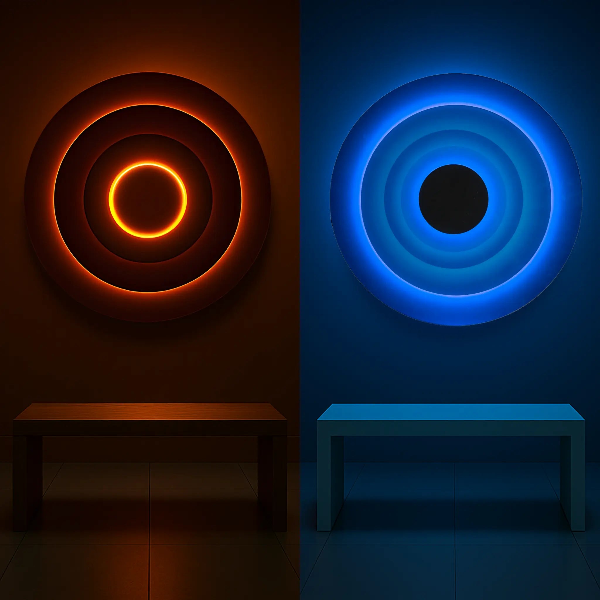 Triple Eclipse Radiance Wall Art Interior Moderna