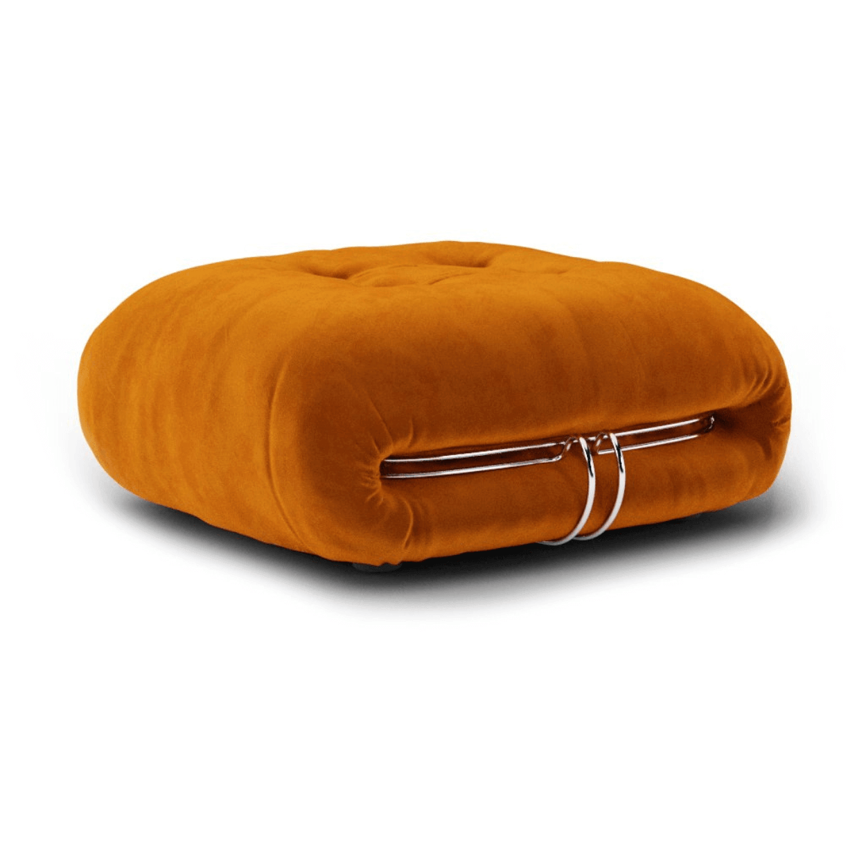 Soriana Ottoman Interior Moderna Mango Orange Velvet