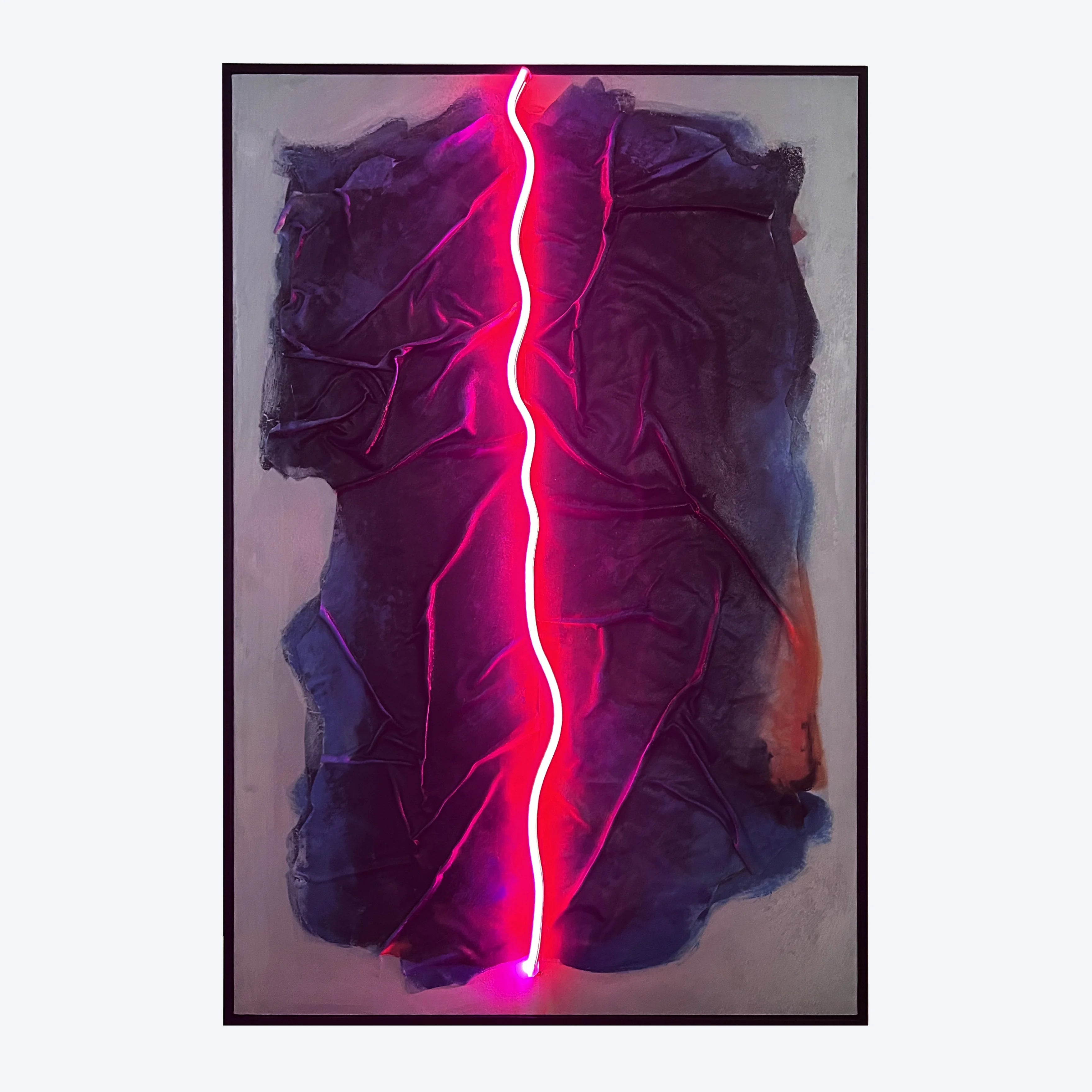 Neon Crease Wall Art Interior Moderna